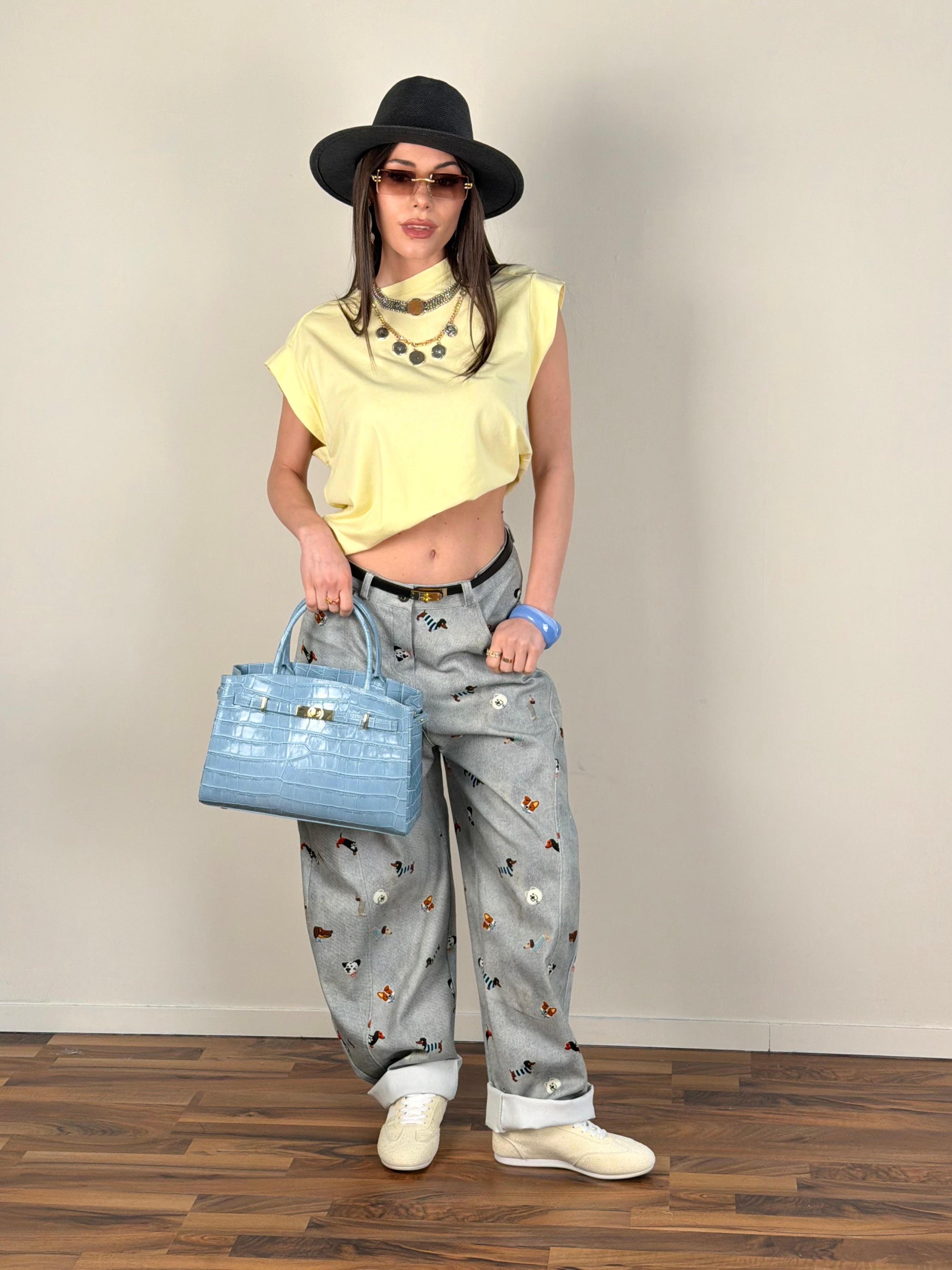 T-shirt Monica gialla