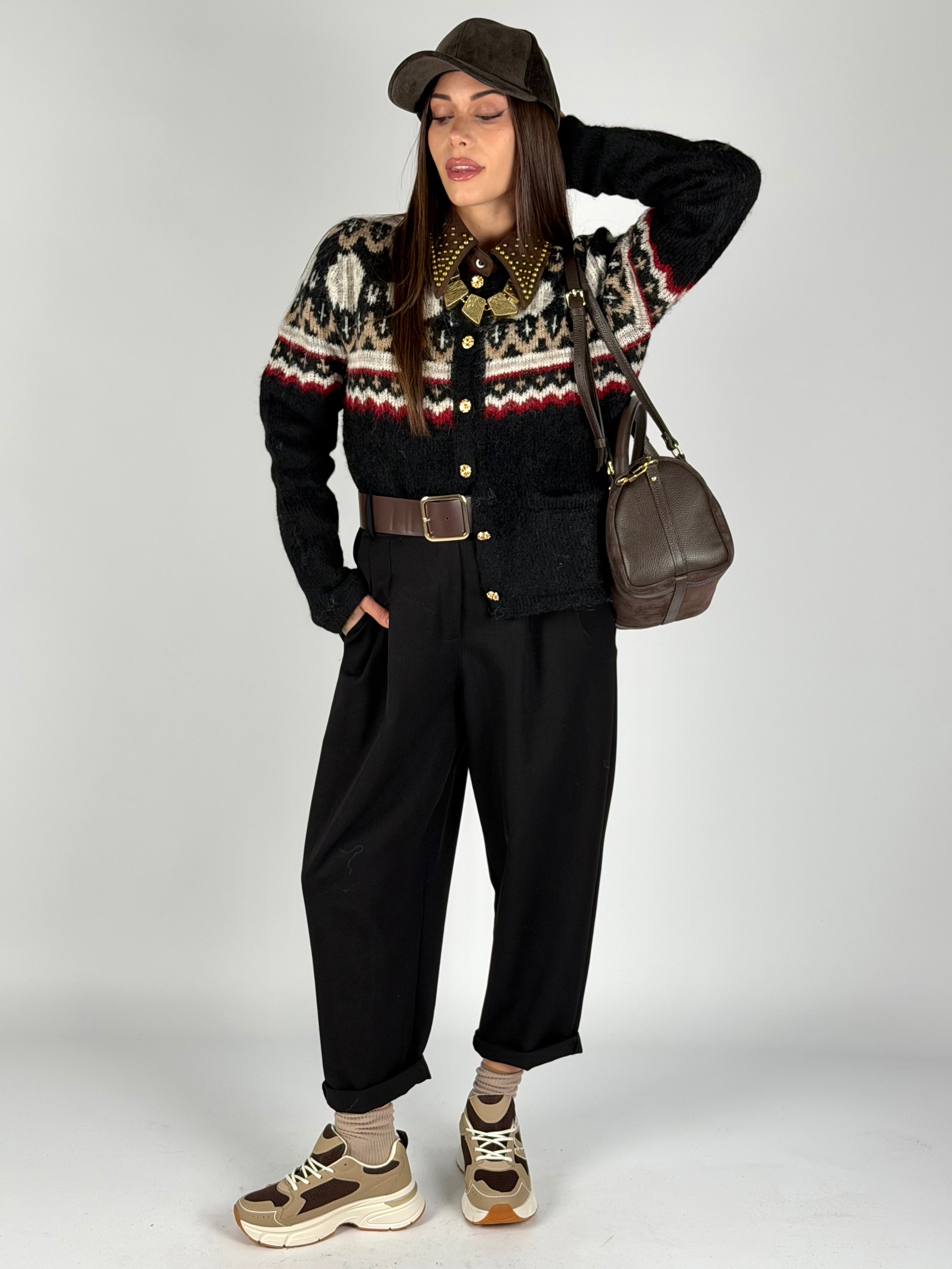 Pantalone India nero