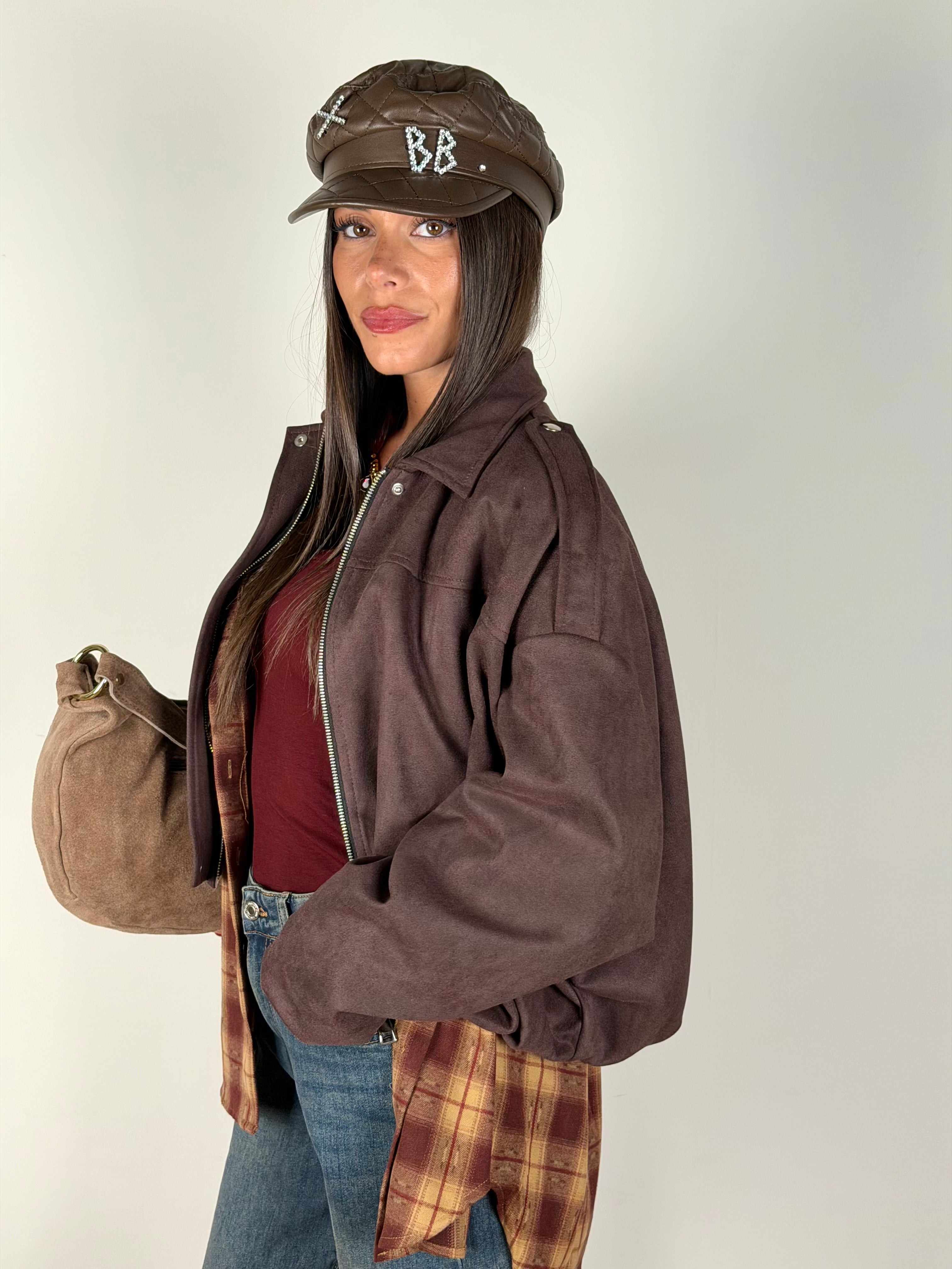 Bomber scamosciato Clelia moro