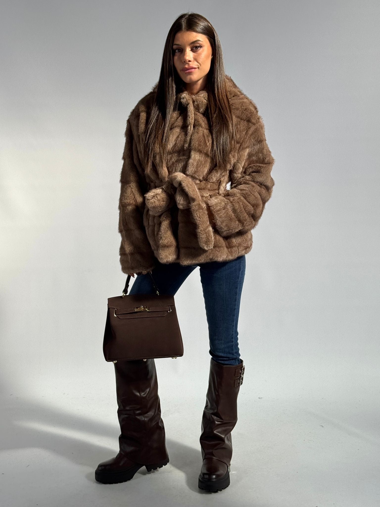 Pelliccia Yara tabacco