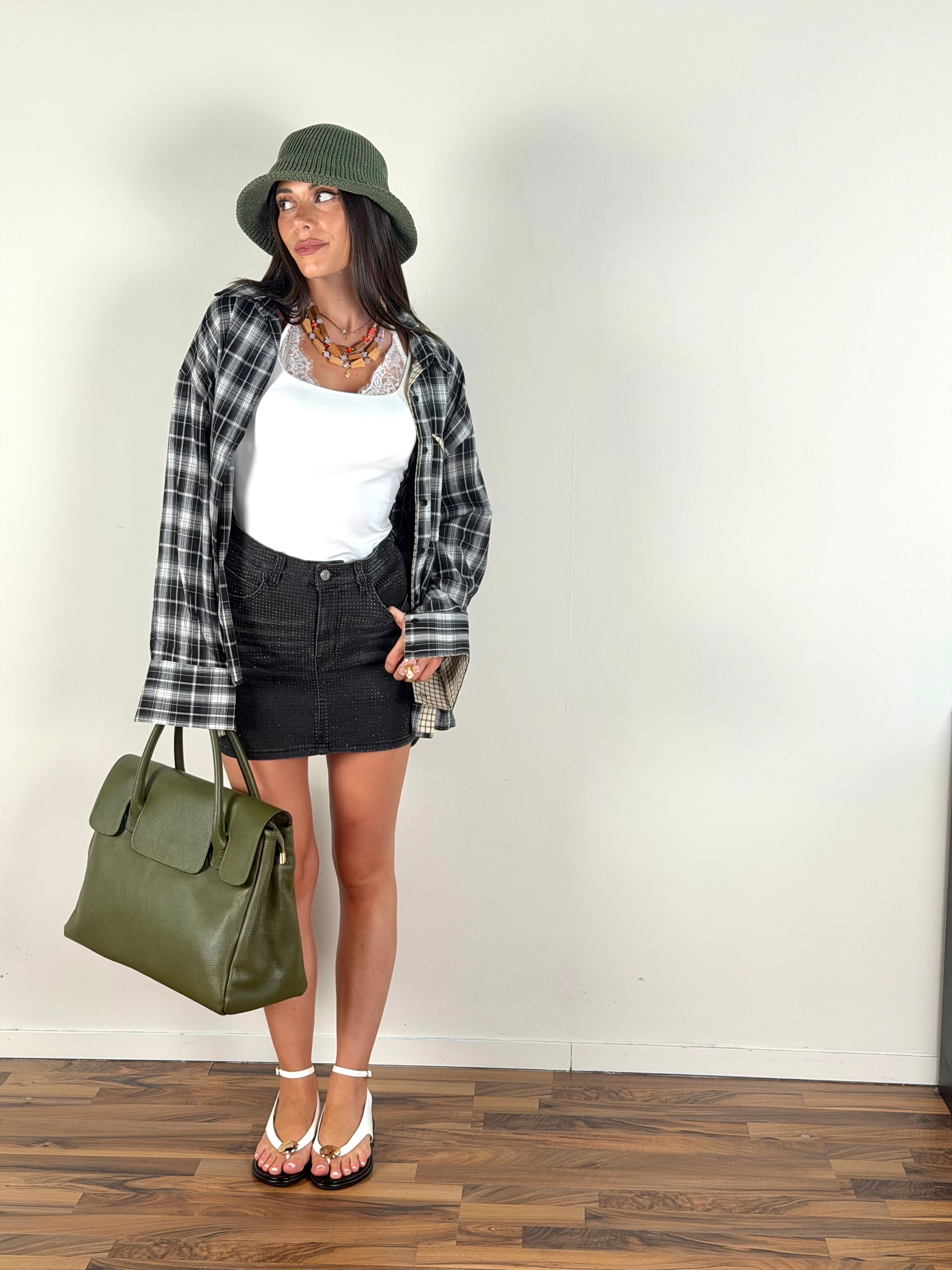 Camicia Check nero