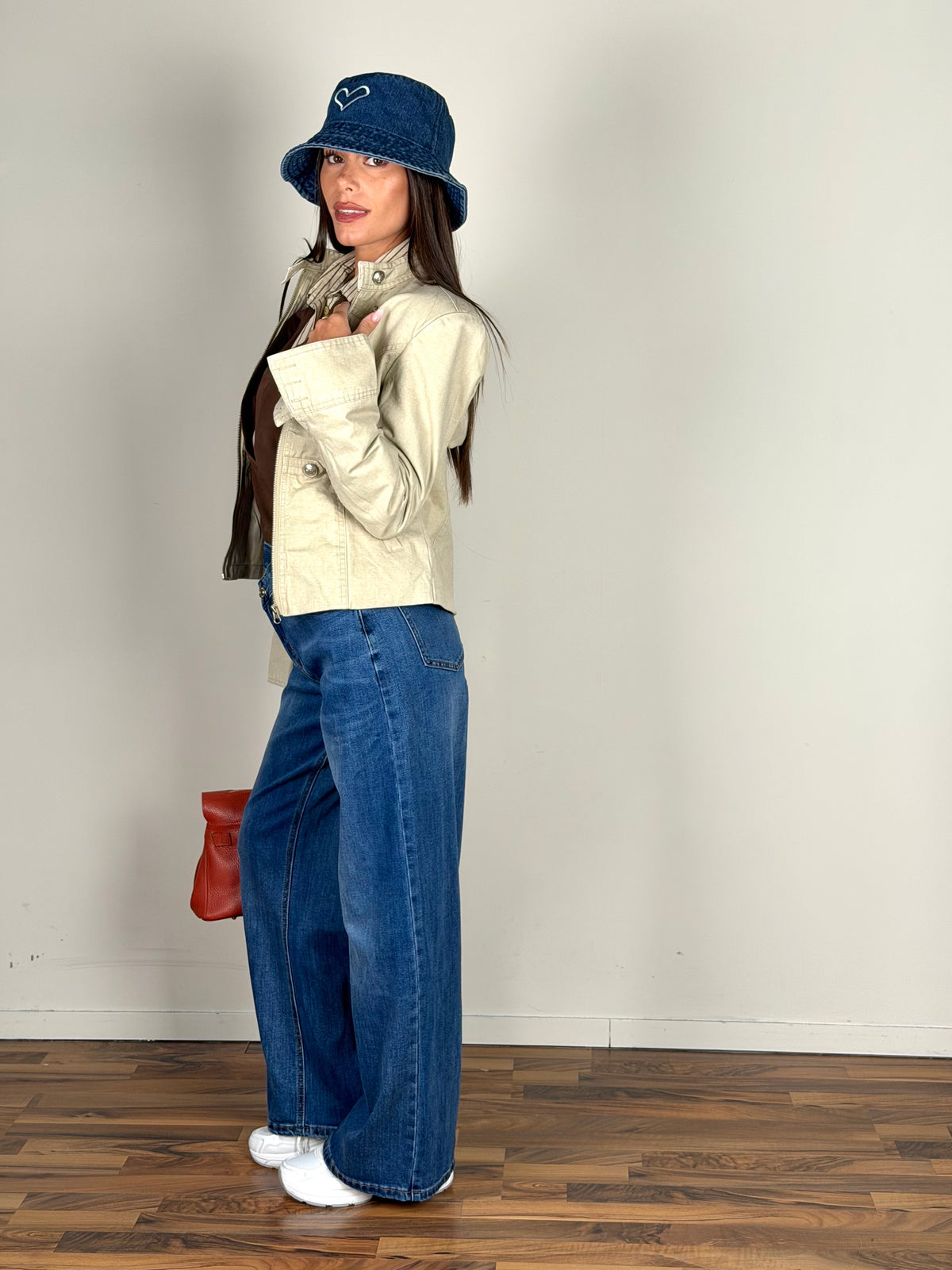 Giubbino jeans Giselle beige