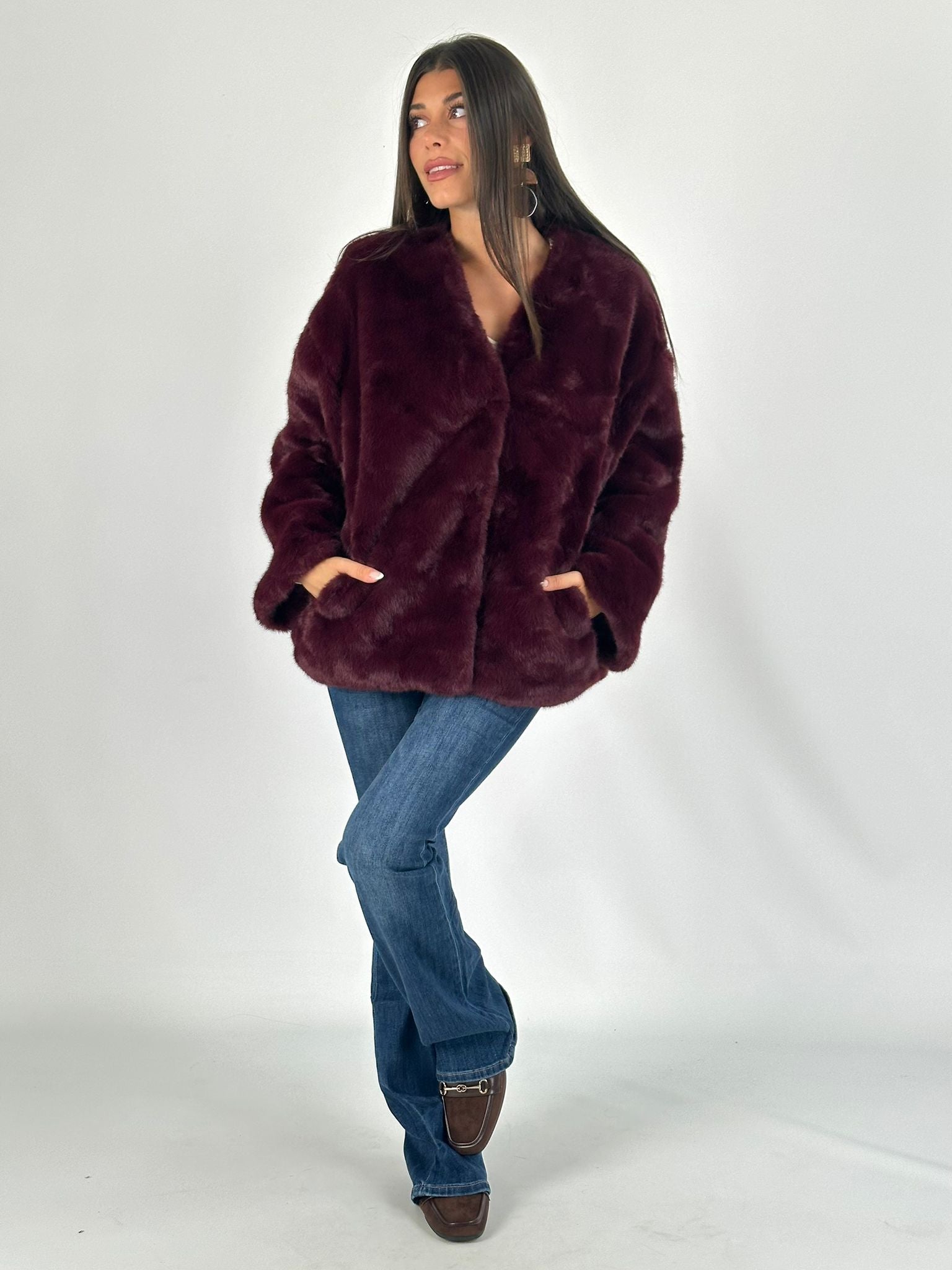 Pelliccia Marika bordeaux