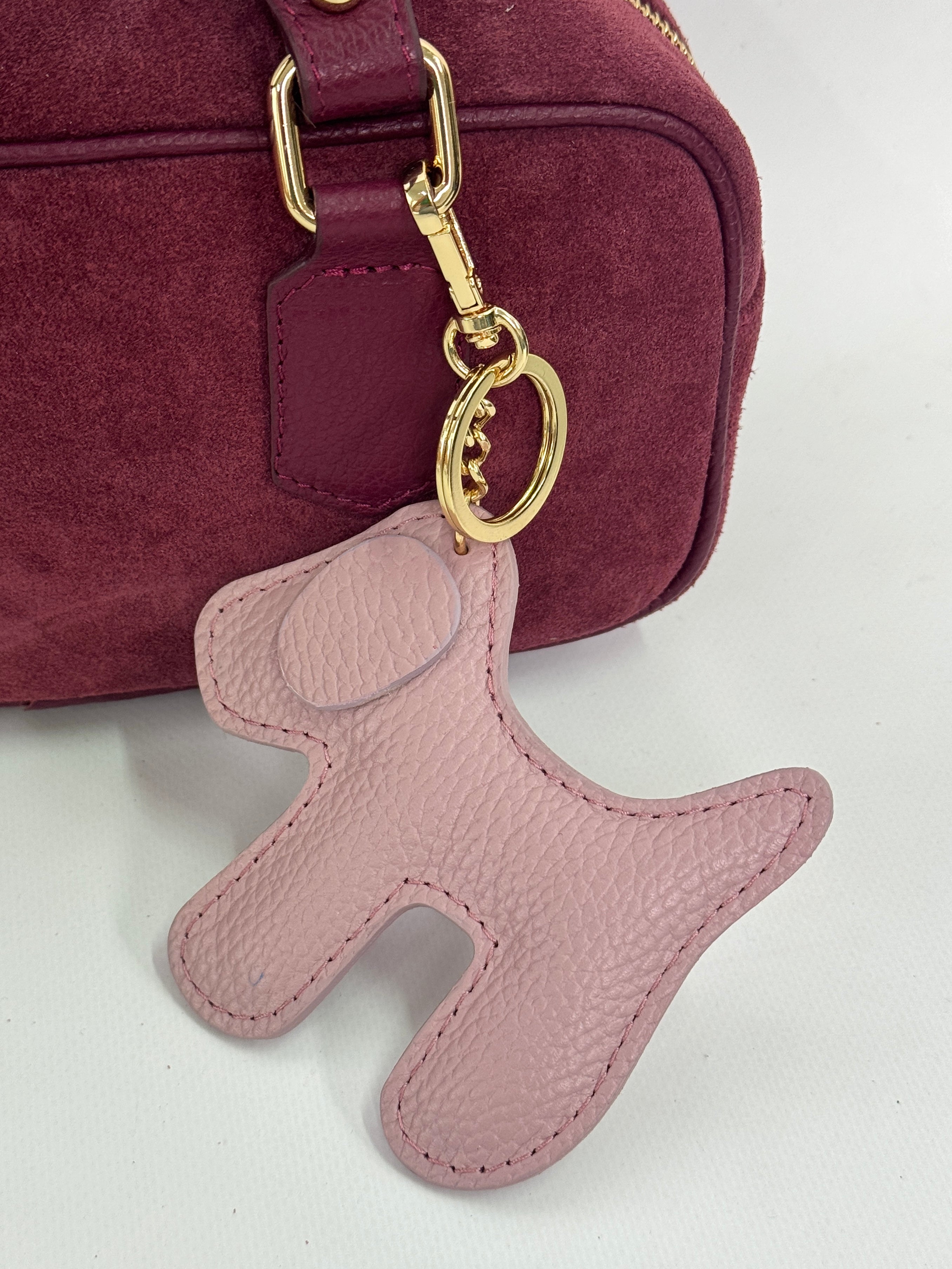 Ciondolo borsa vera pelle Dog