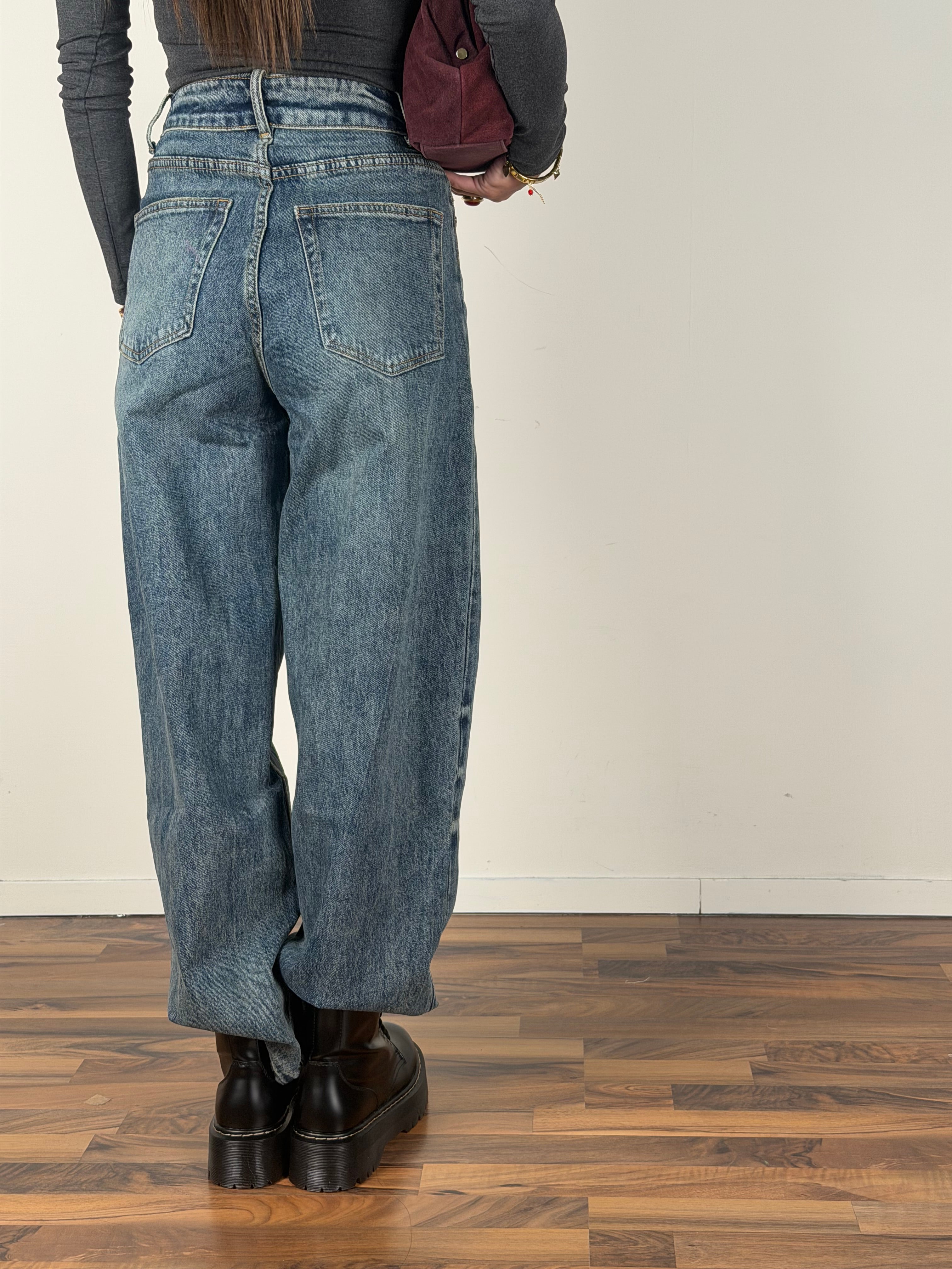 Jeans con risvolto