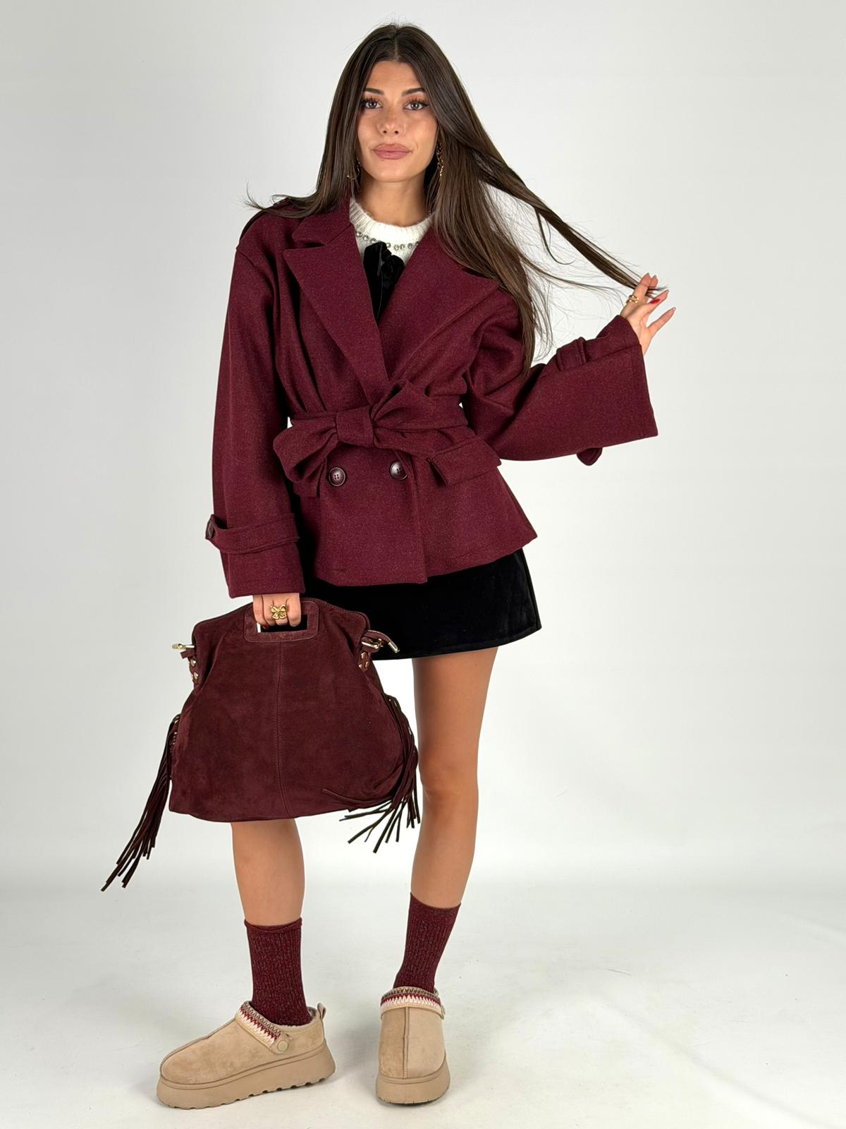 Cappotto Clara bordeaux