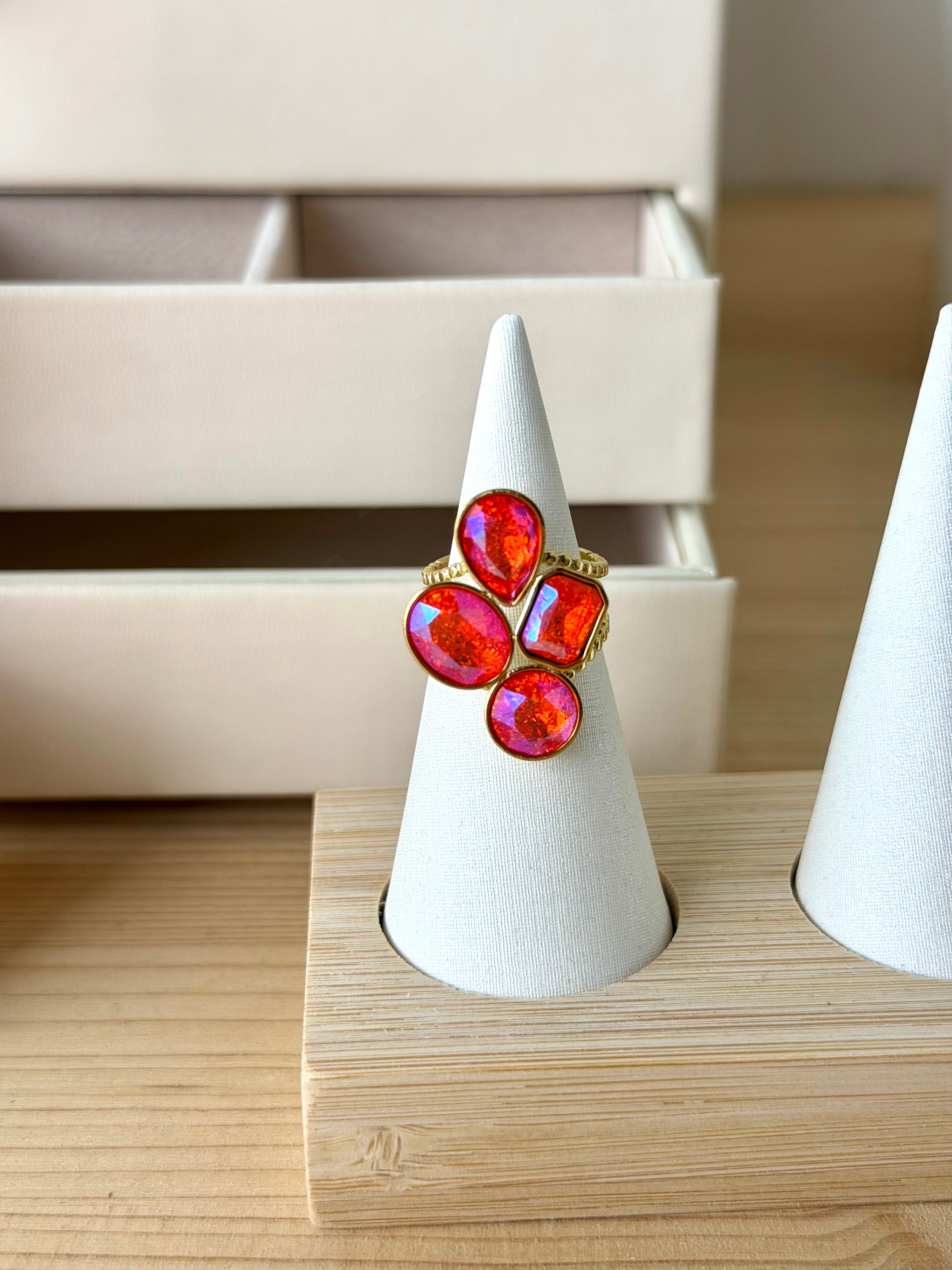 Anello Origami rosa   - COLLEZIONE ORIGAMI