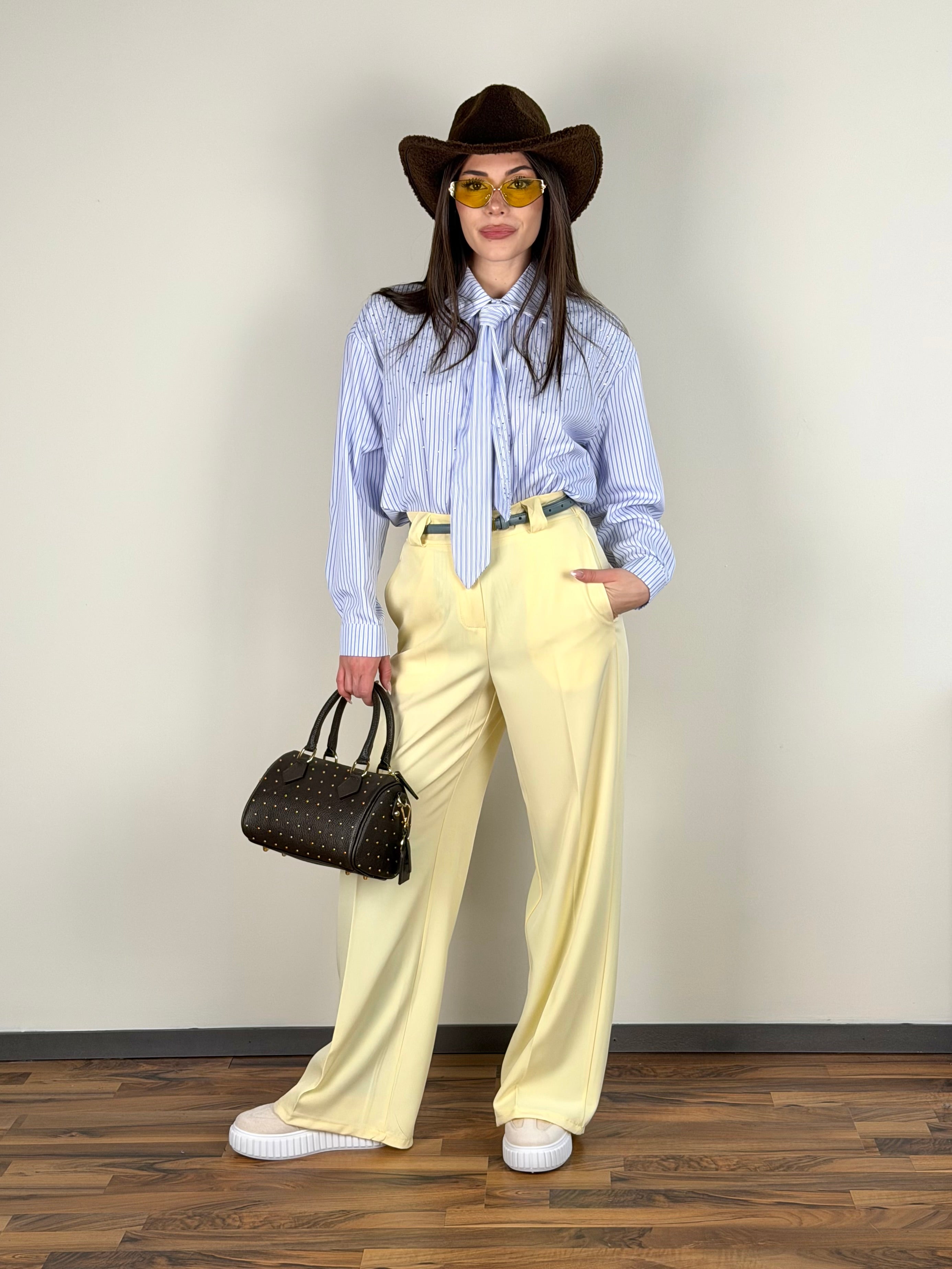 Camicia Simply cravatta celeste