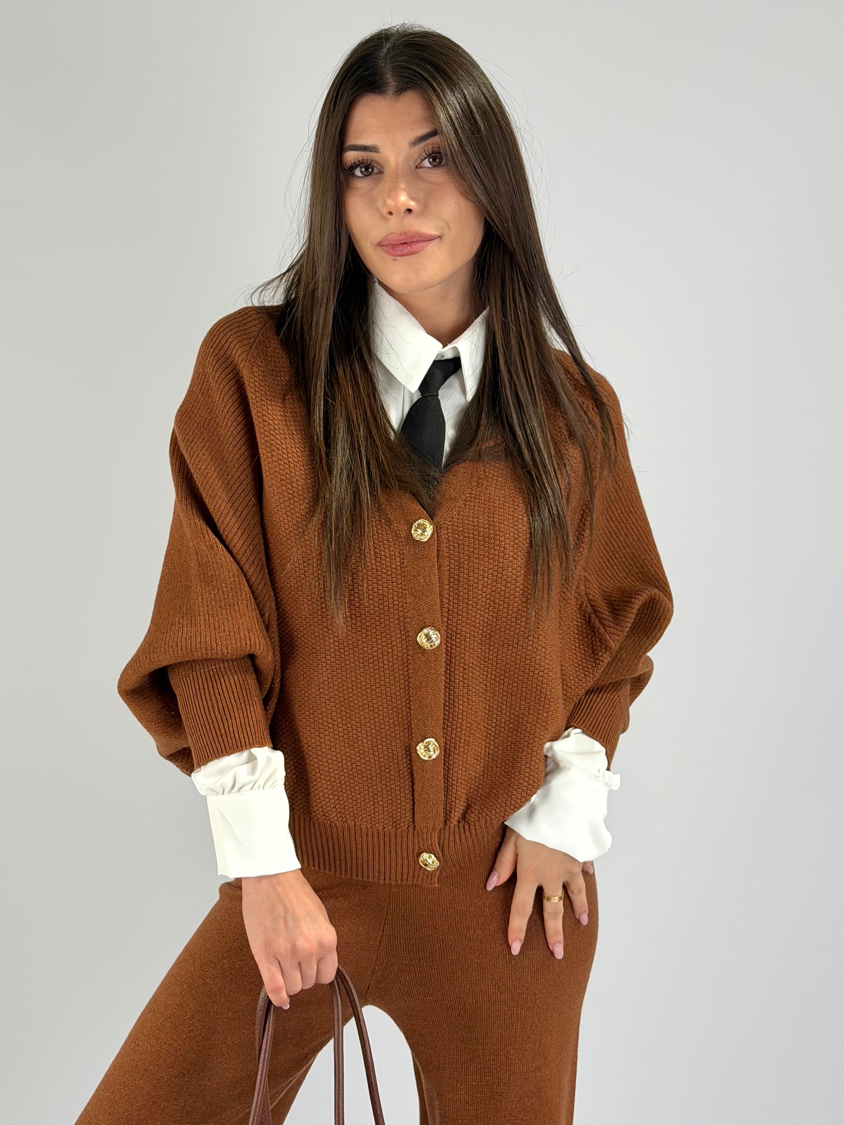 Set Tuta Lurex tabacco