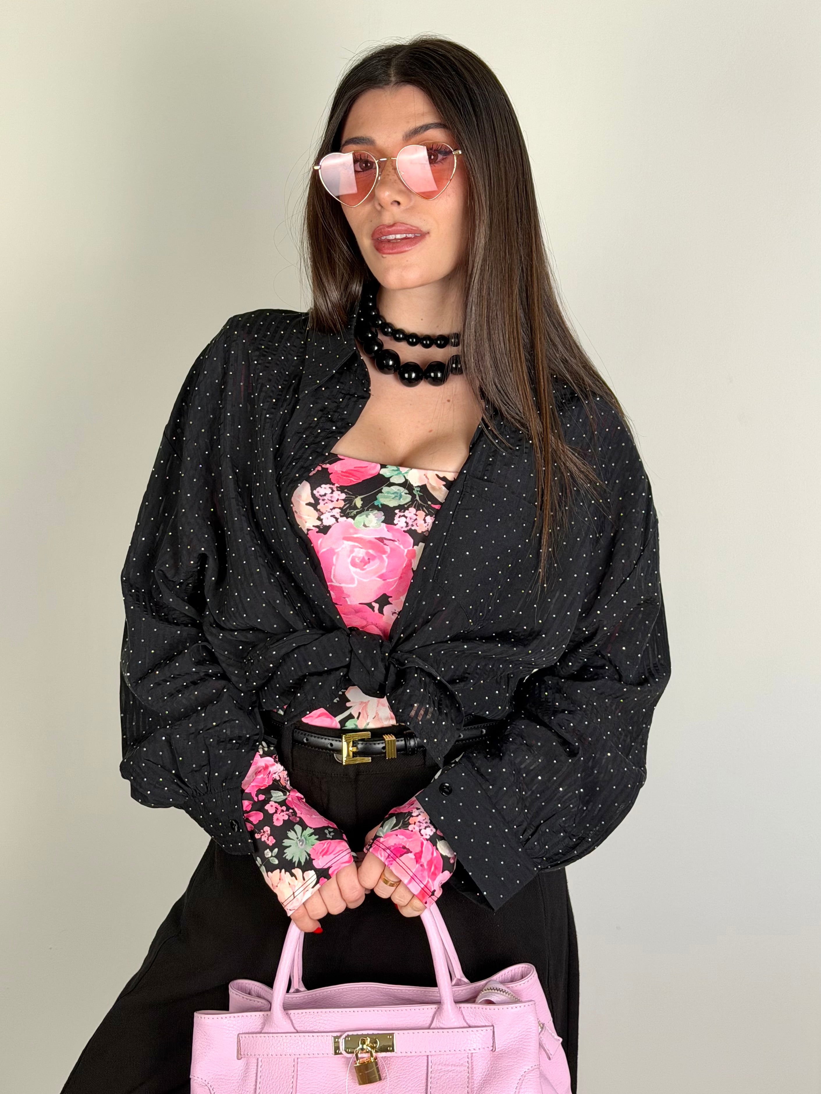 Camicia Zirconia nero