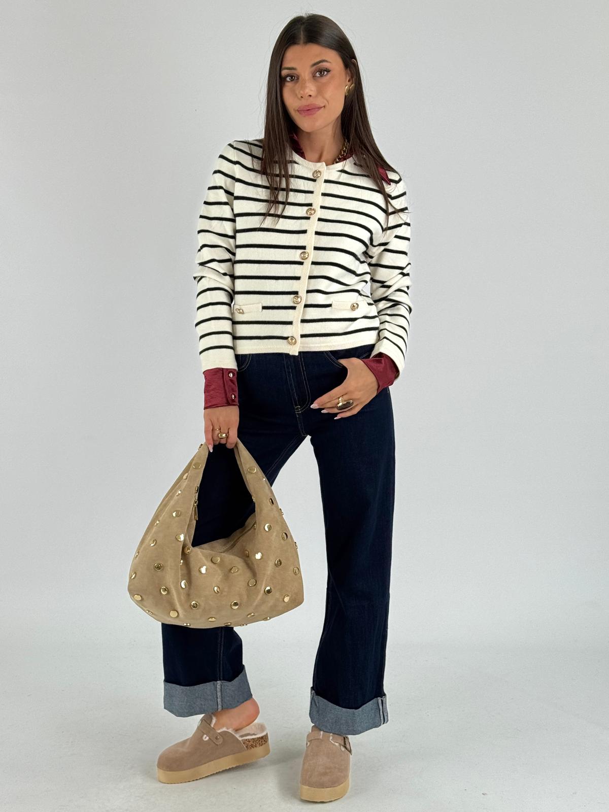 Maglioncino righe nero