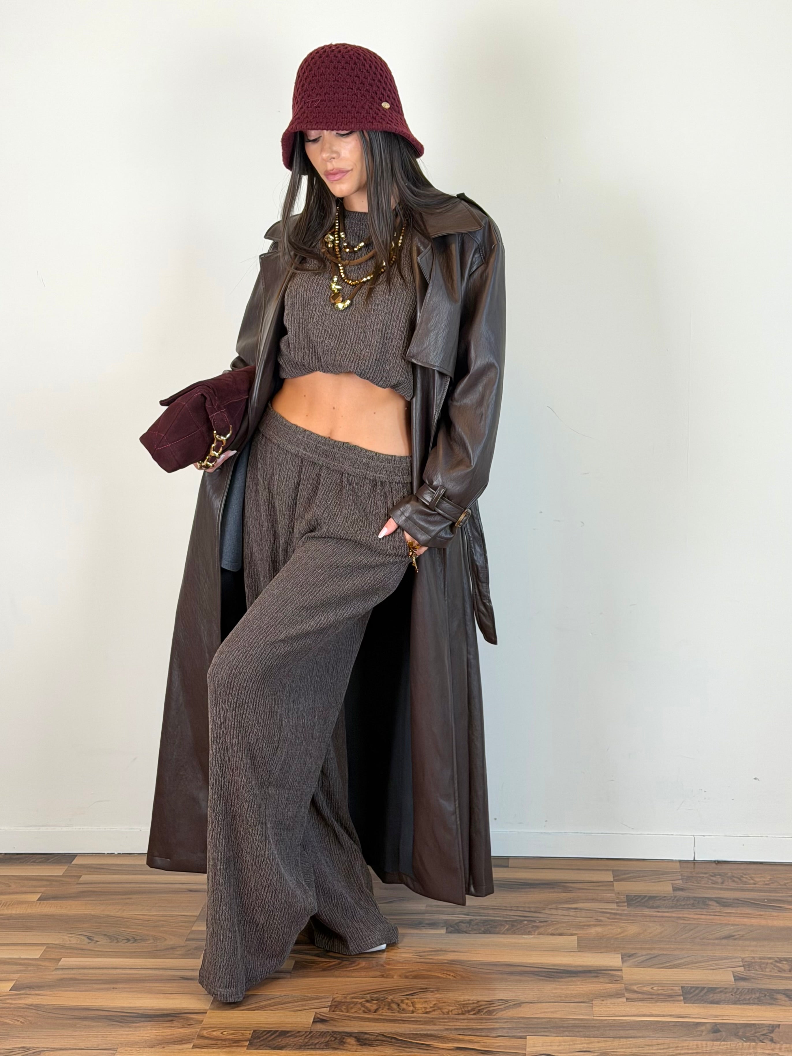 Trench ecopelle Selly moro
