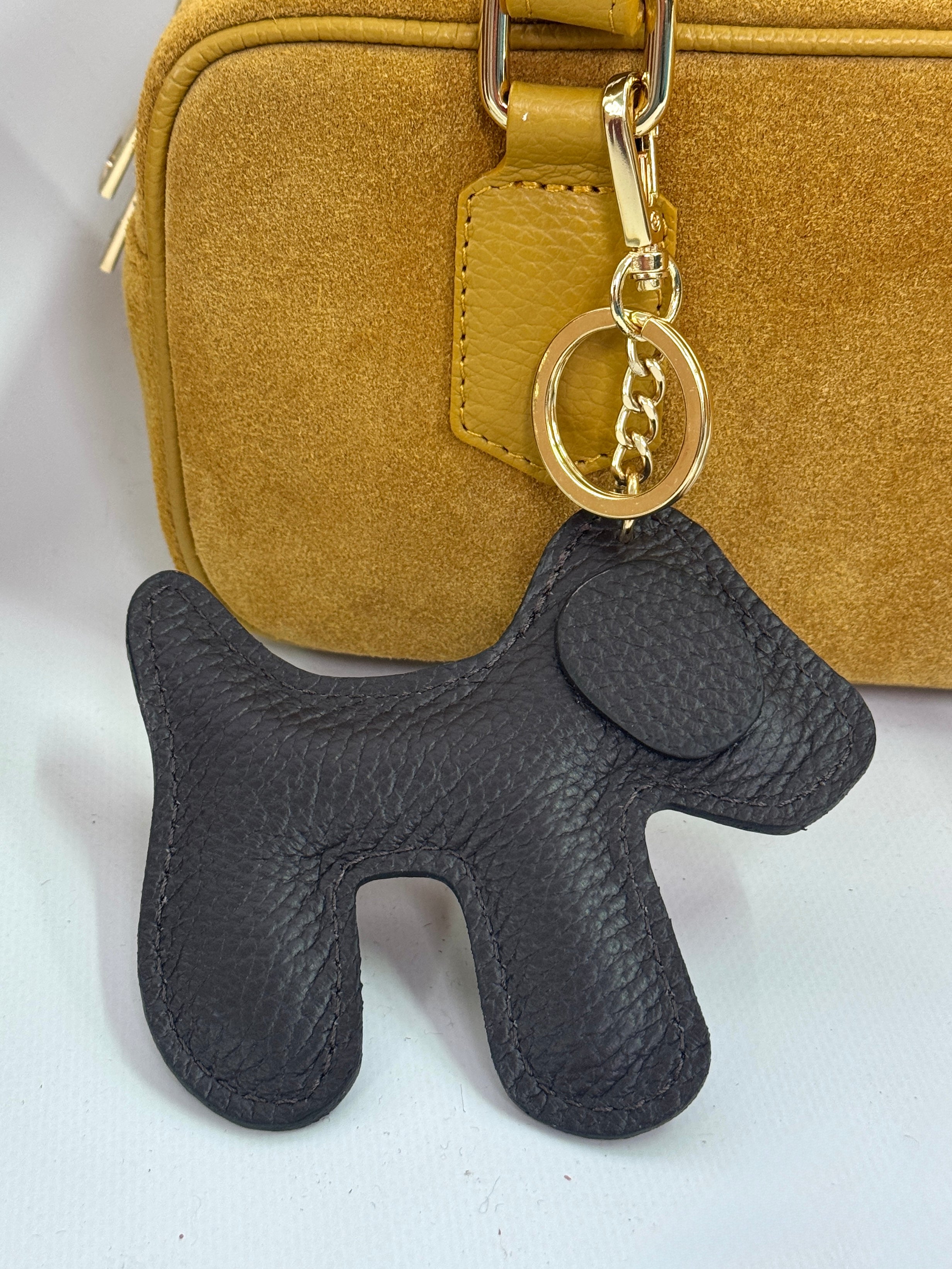 Ciondolo borsa vera pelle Dog