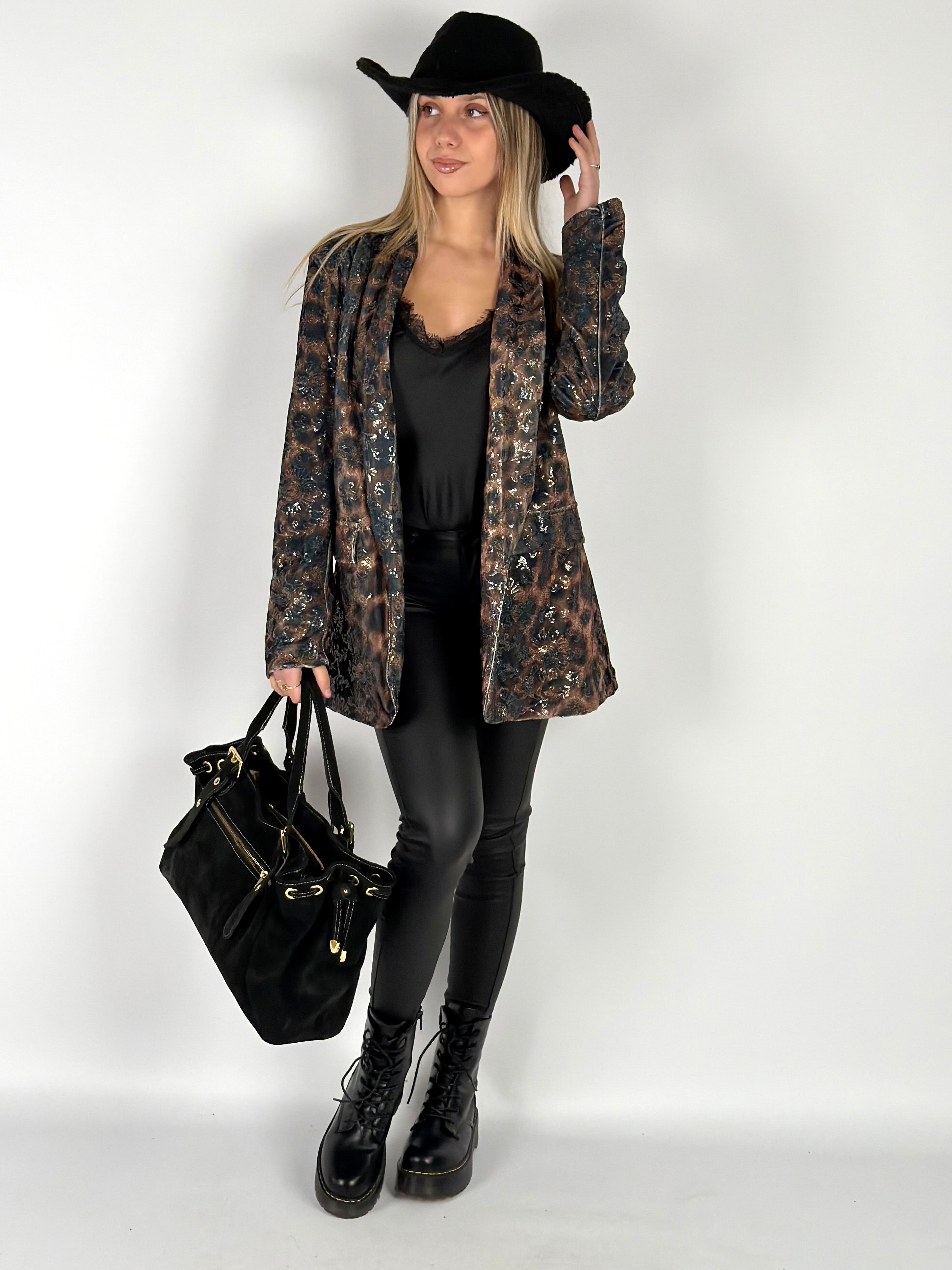 Giacca Cross leopardata