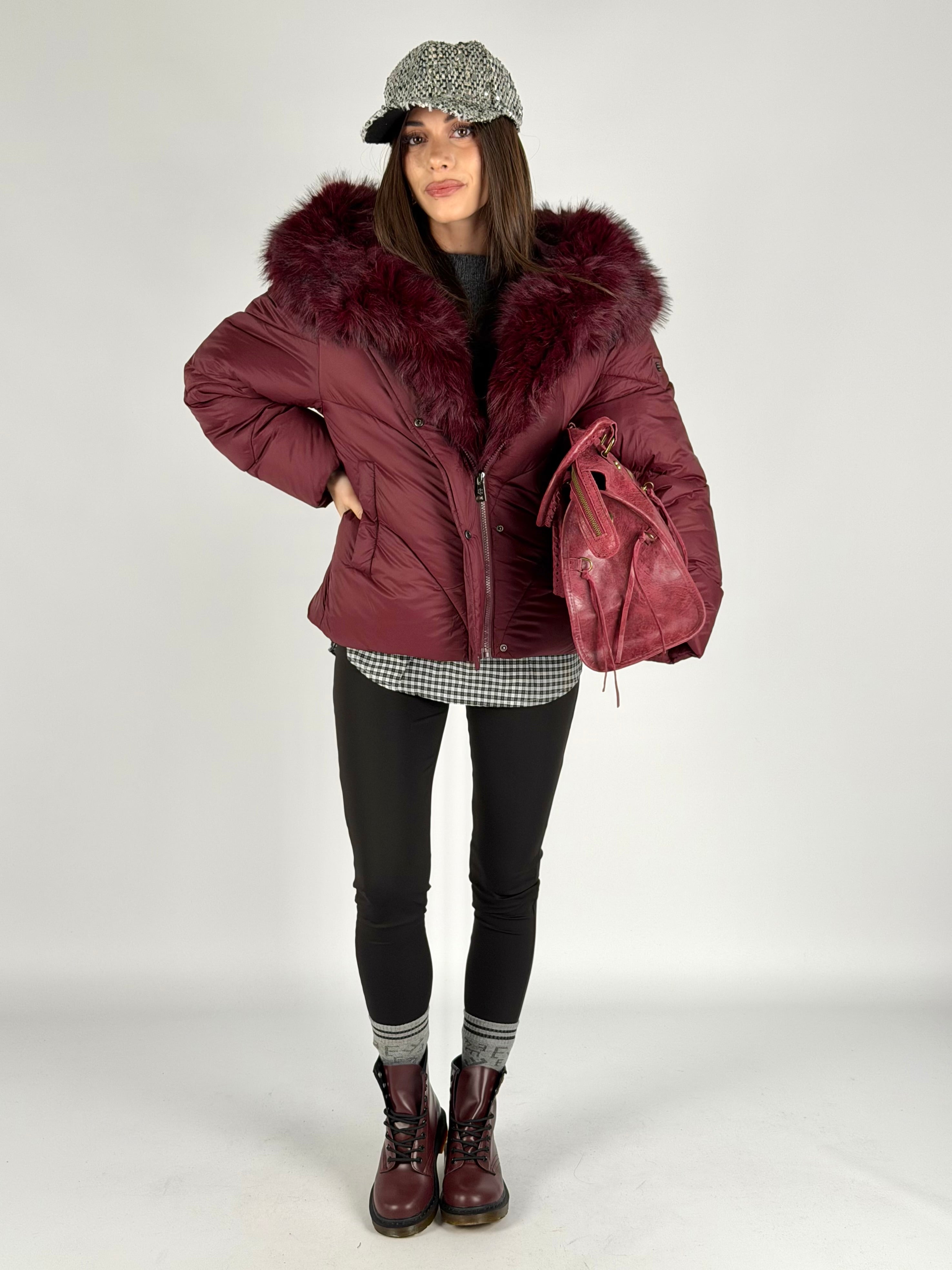 Piumino Margot bordeaux