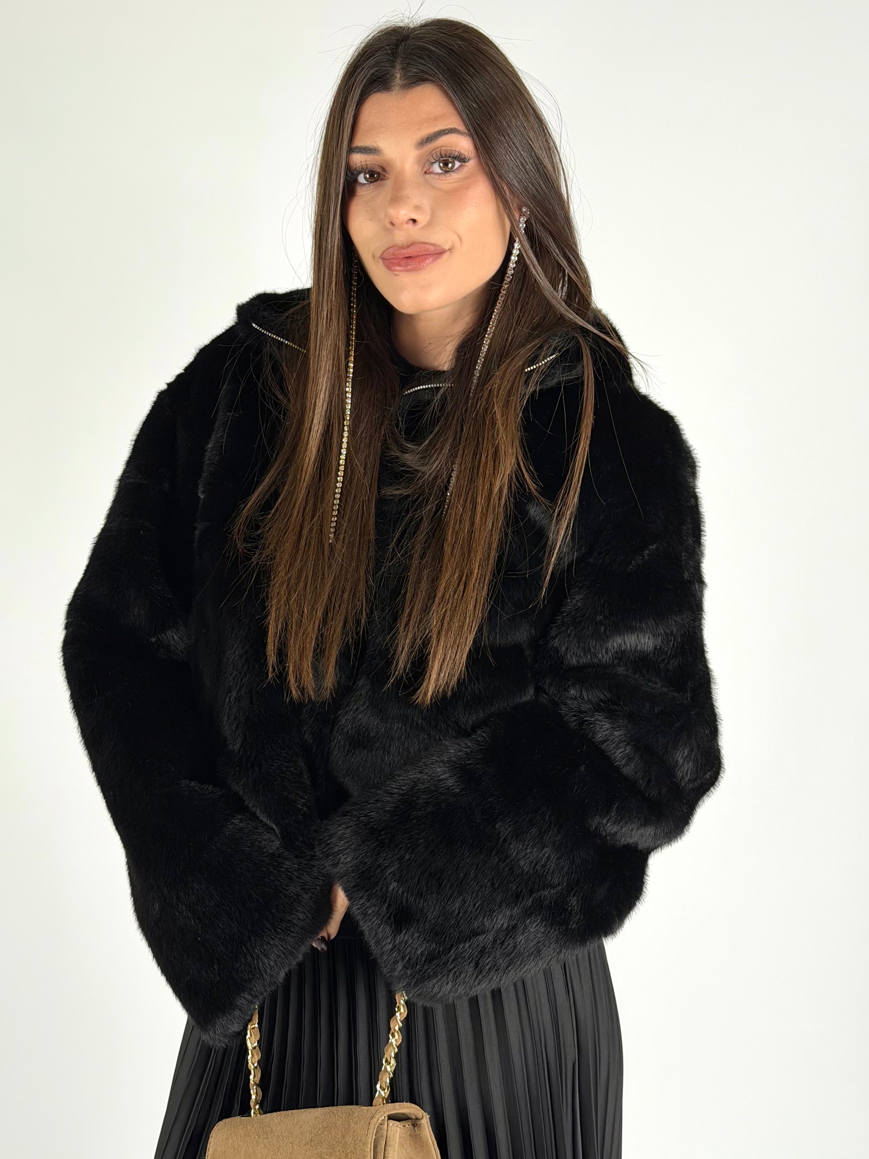 Pelliccia Marisol nero