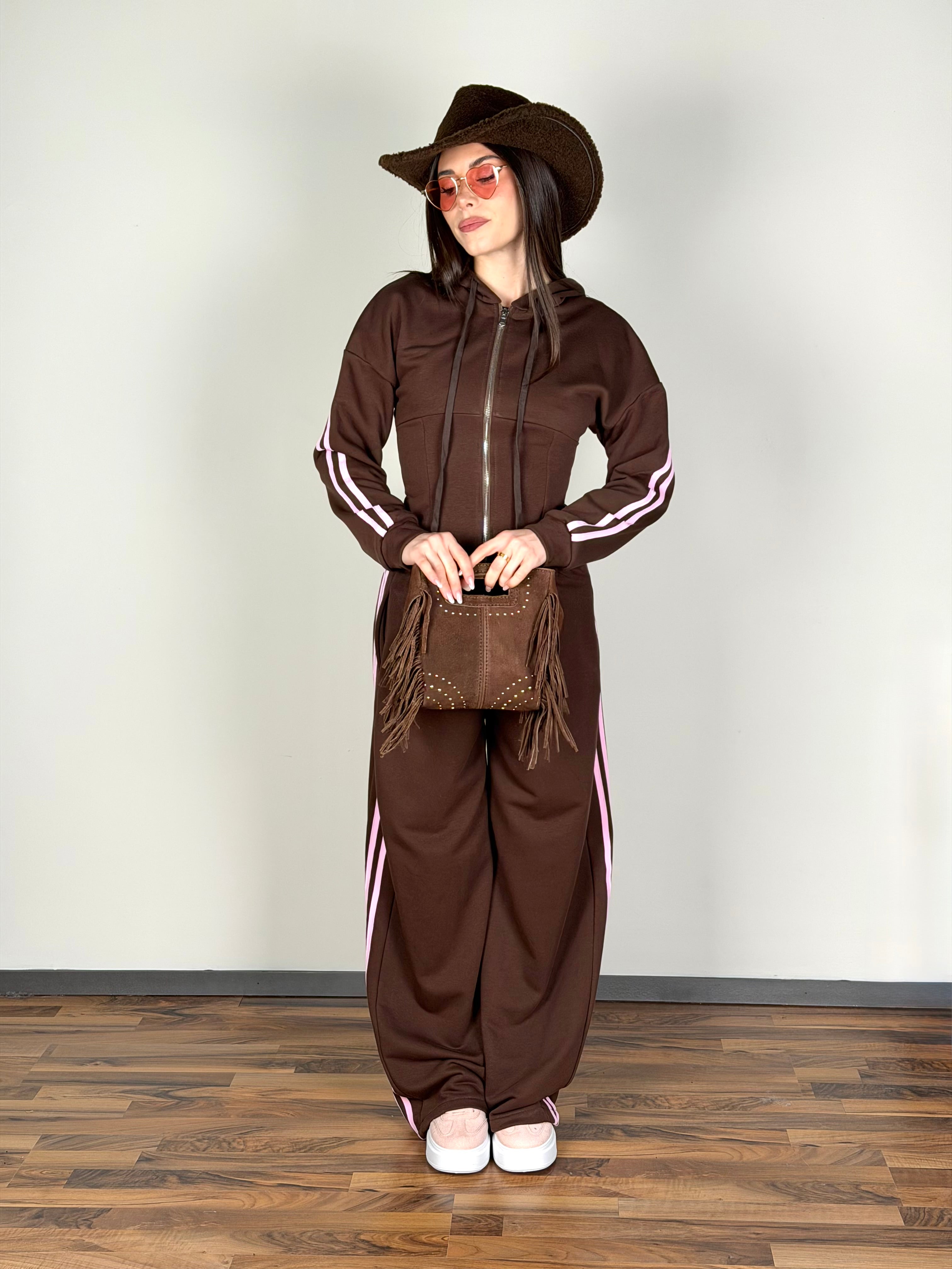 Felpa tuta sportiva Iconic moro