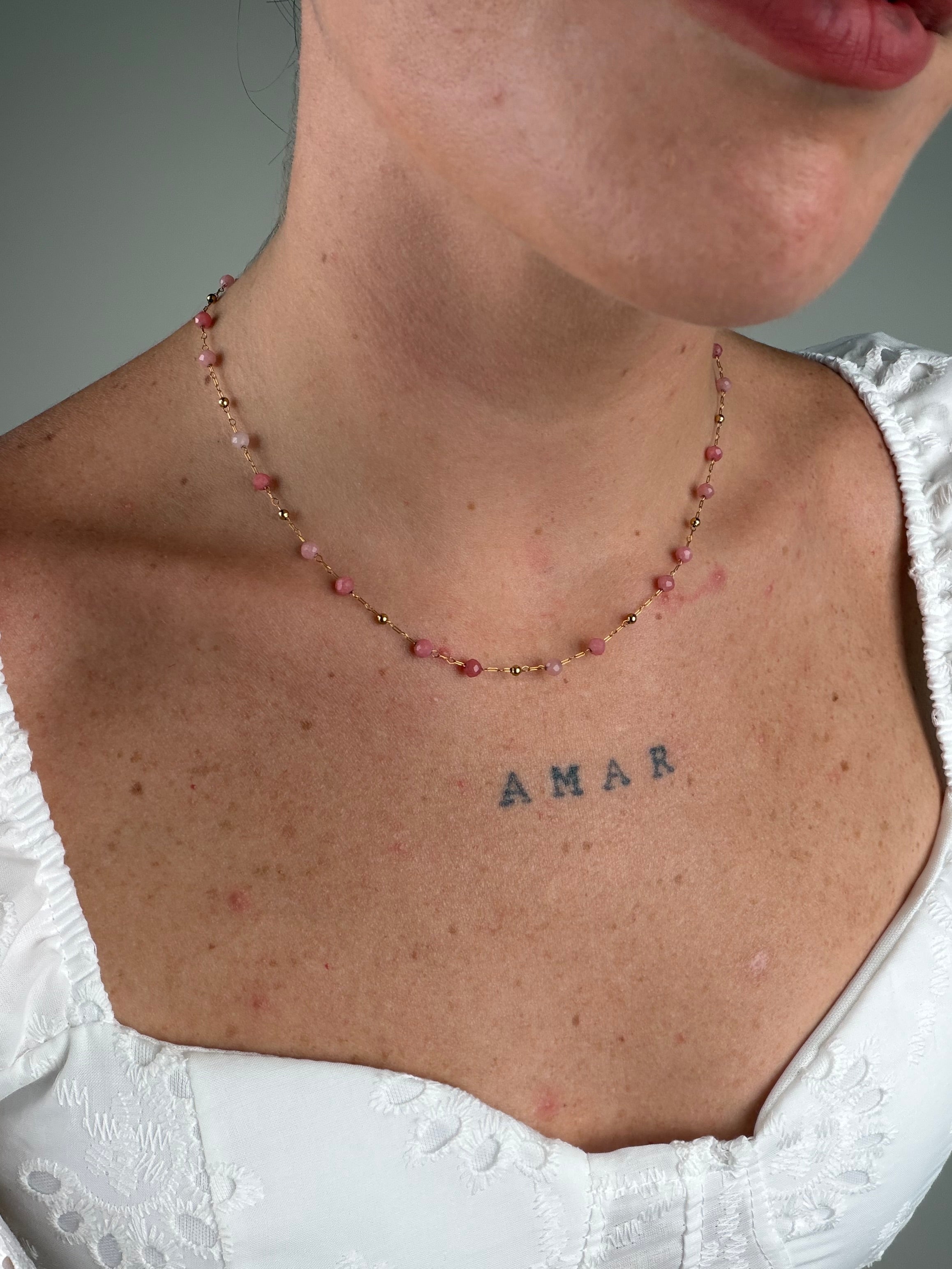 Collana chocker perle ROSA - collezione HAPPY