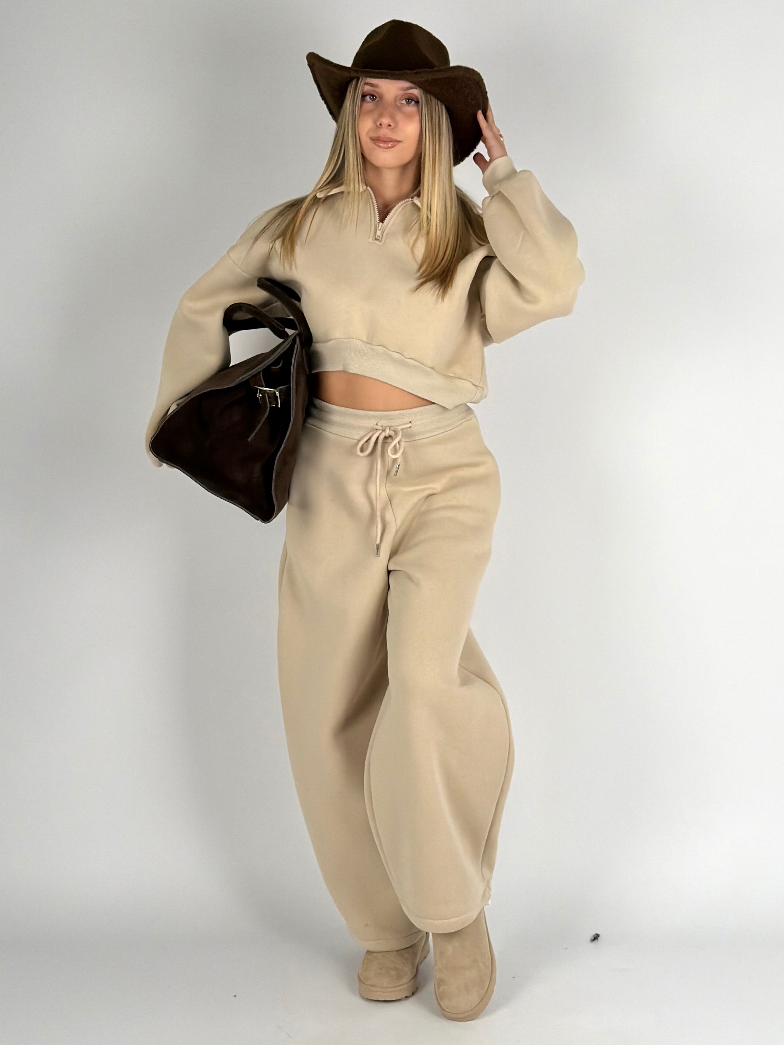 Felpa tuta sportiva Diva beige