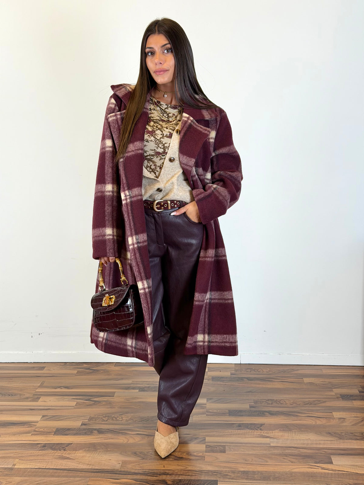Cappotto Eloise bordeaux