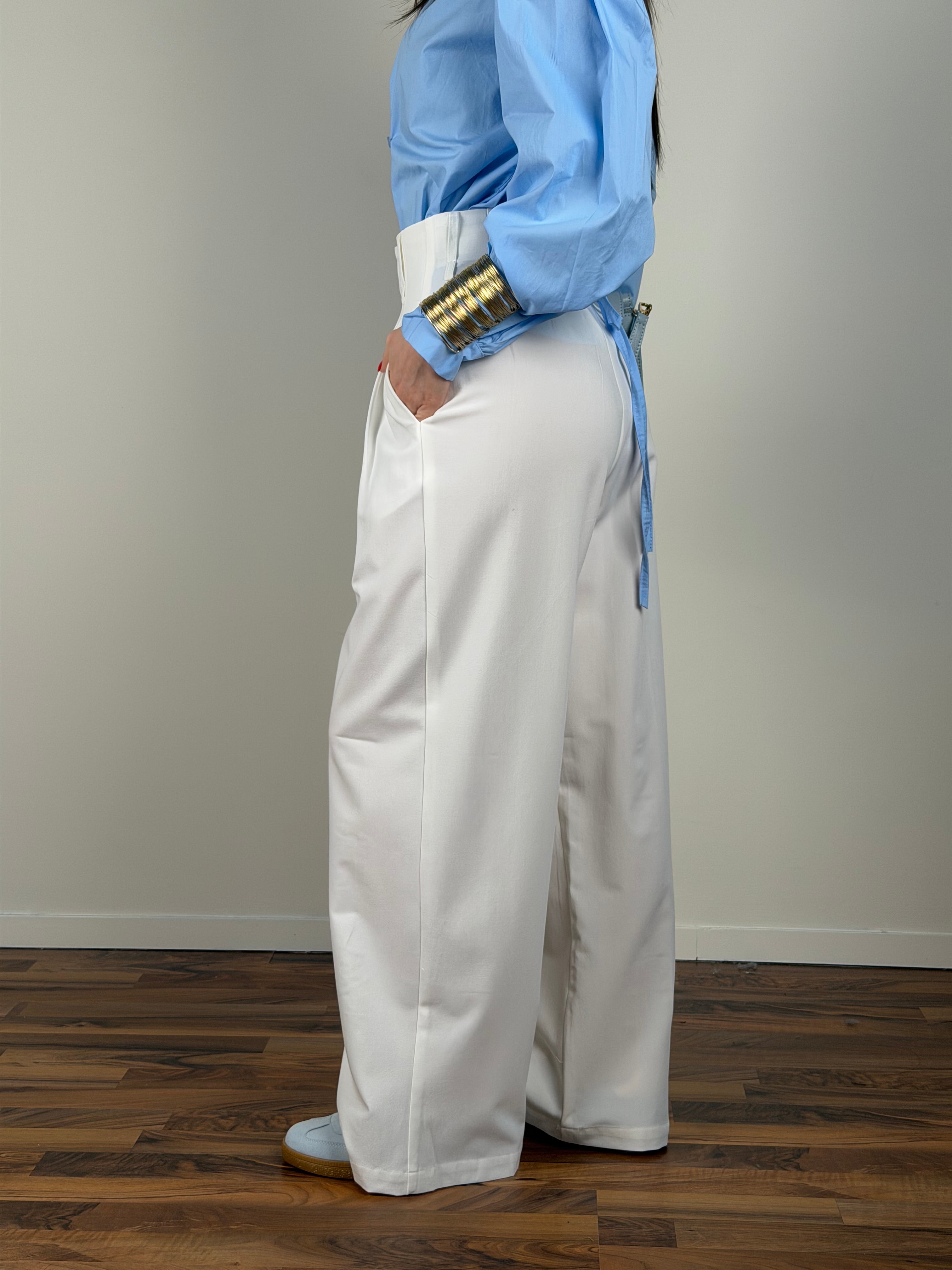 Pantalone palazzo Morgana bianca