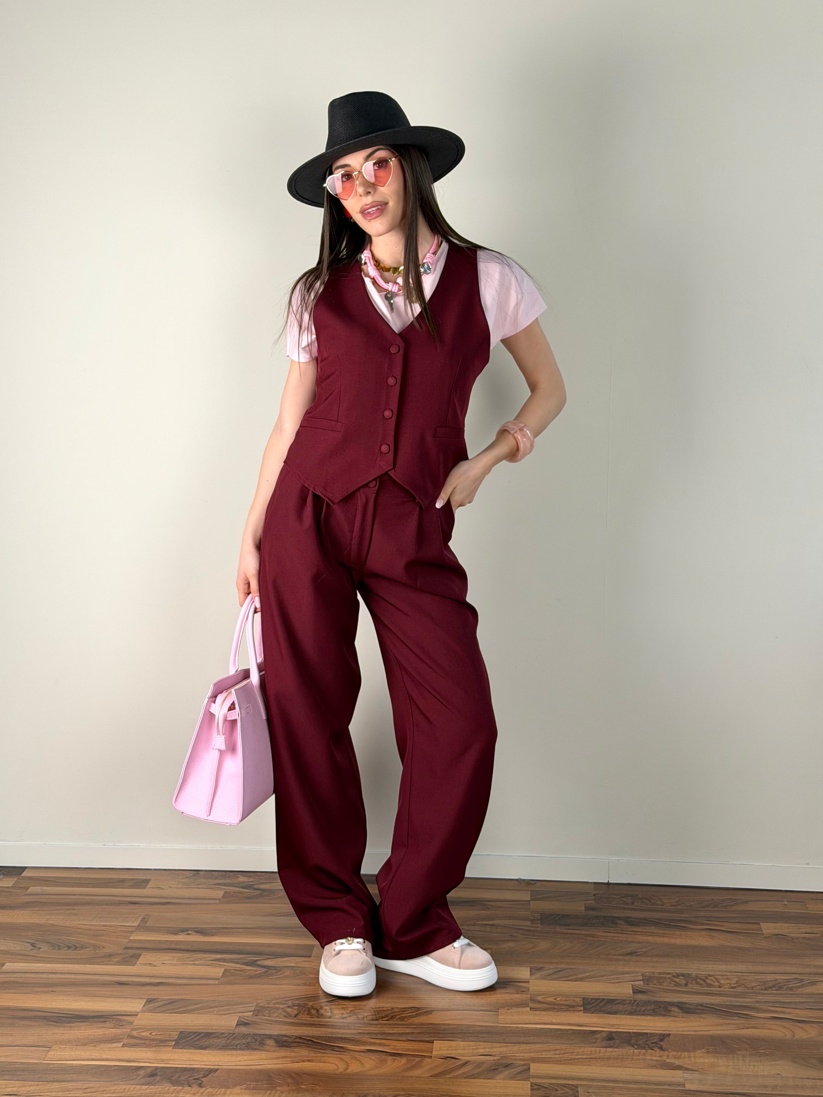 Gilet Luxe bordeaux