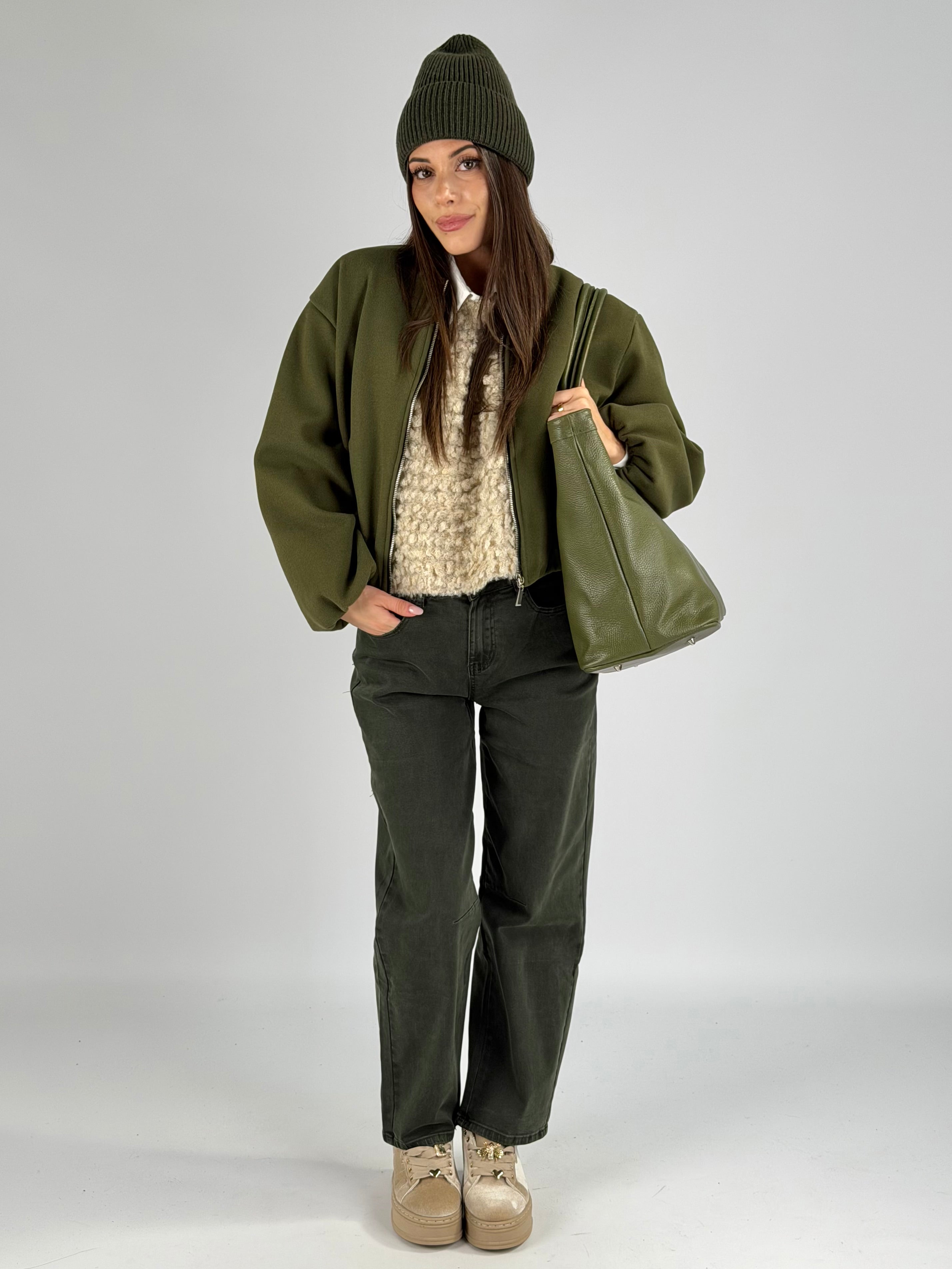 cappotto bomber Anisa verde
