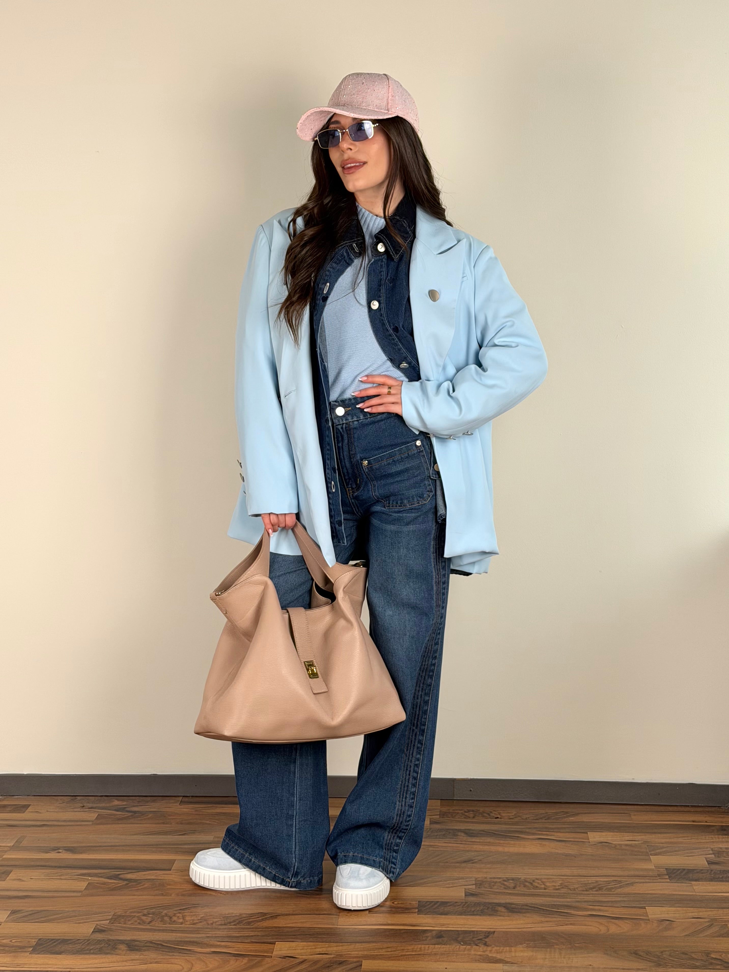 Giacca Marien celeste