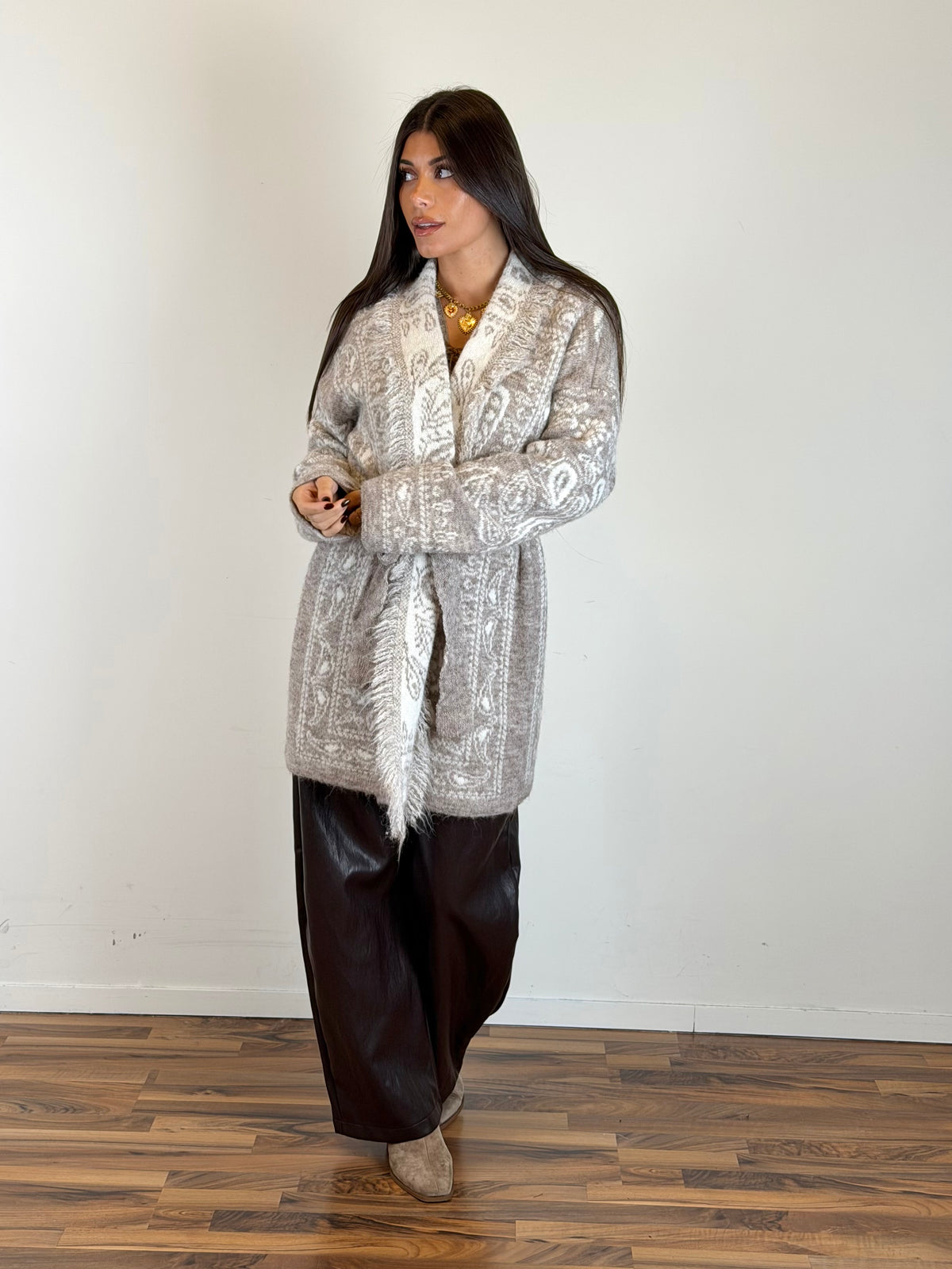 Cardigan India beige