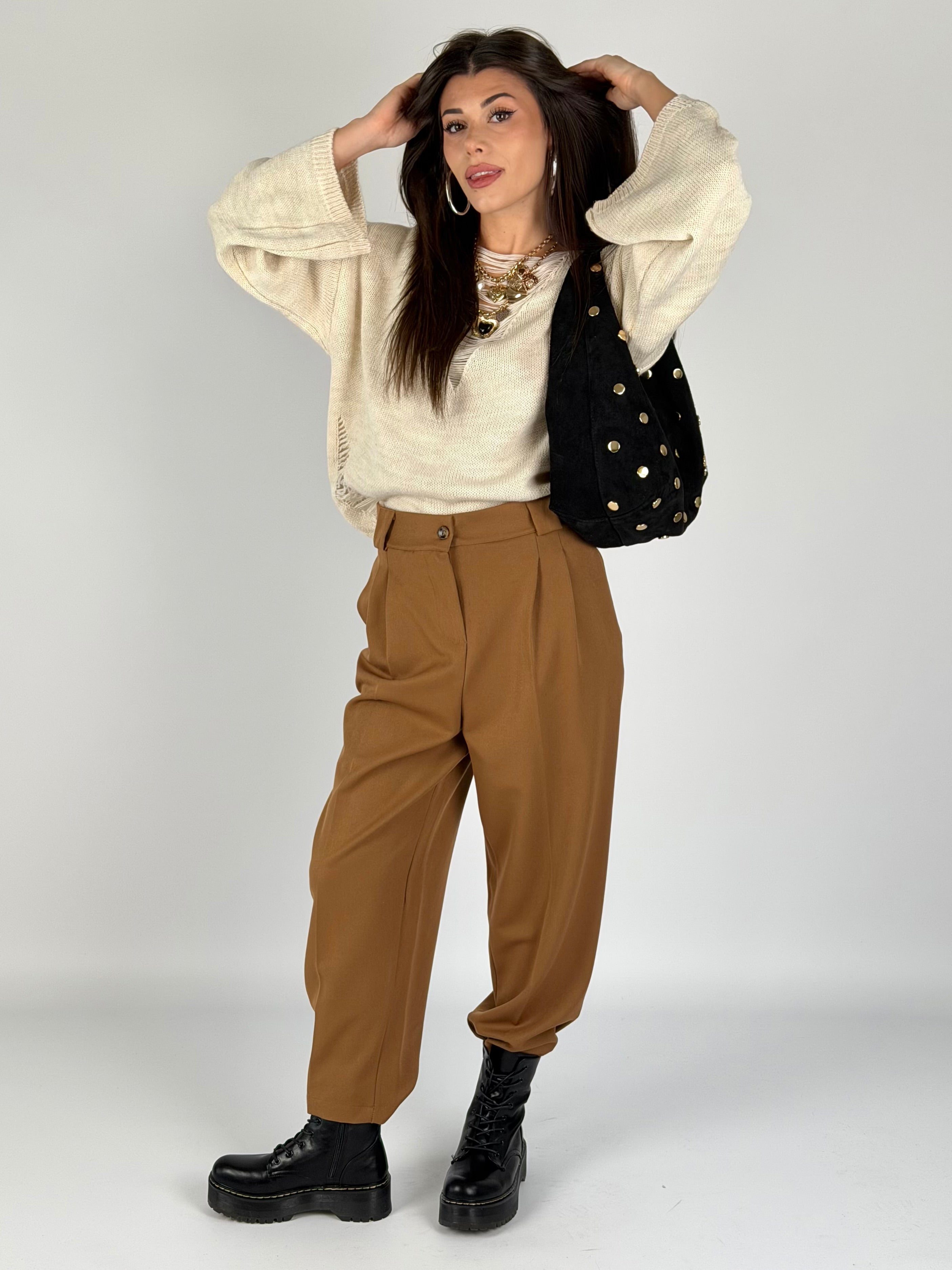 Pantalone Amanda tabacco