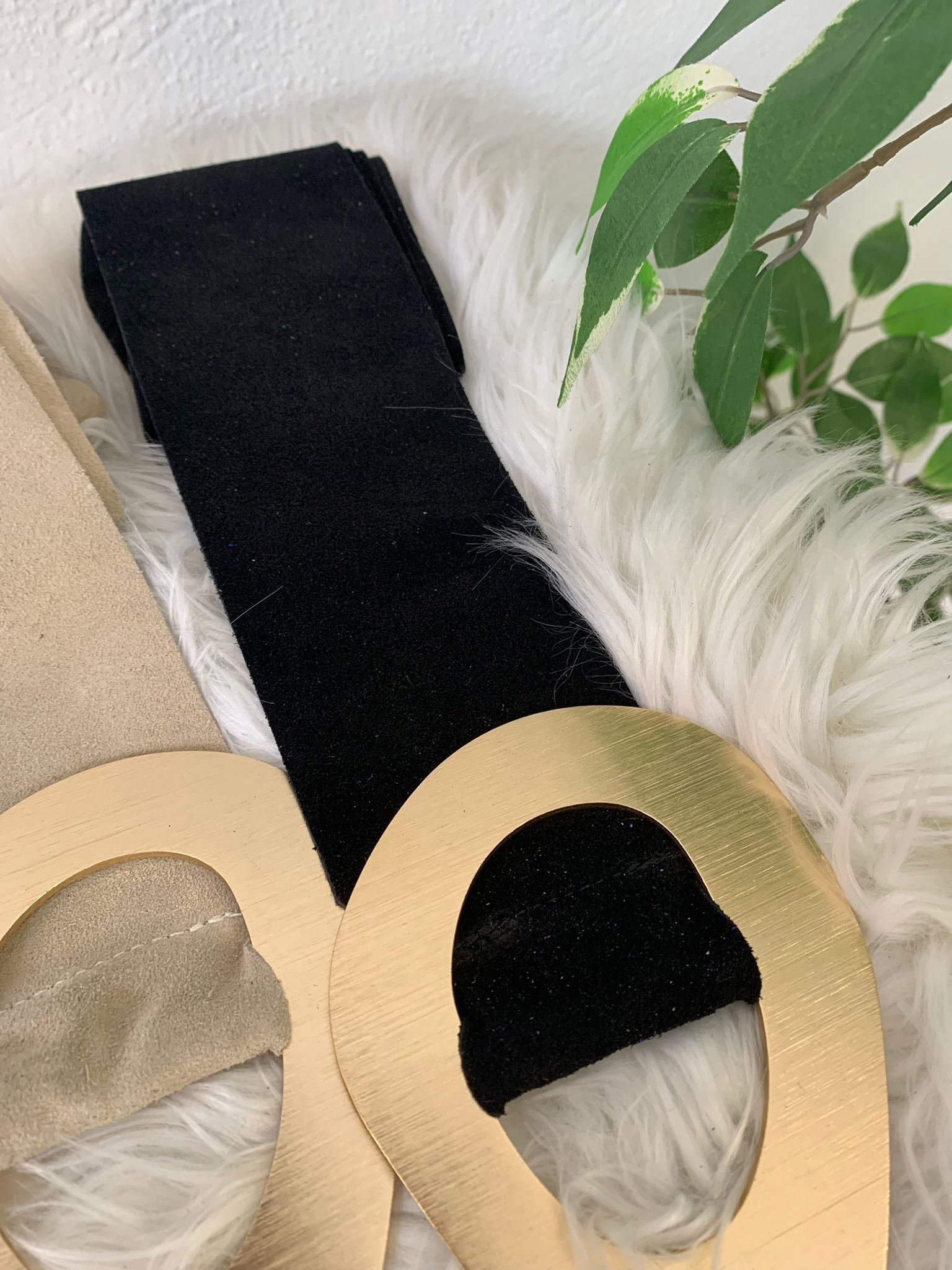 FUSCIACCA camoscio fibbia maxi