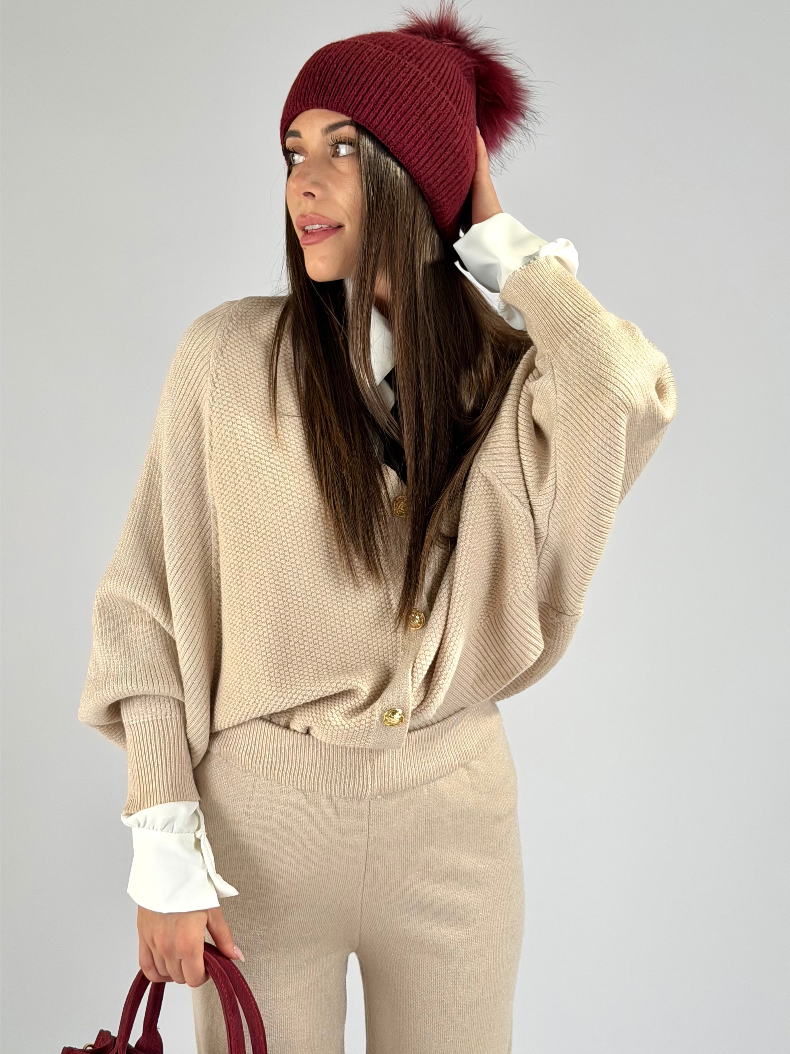 Set Tuta Lurex beige