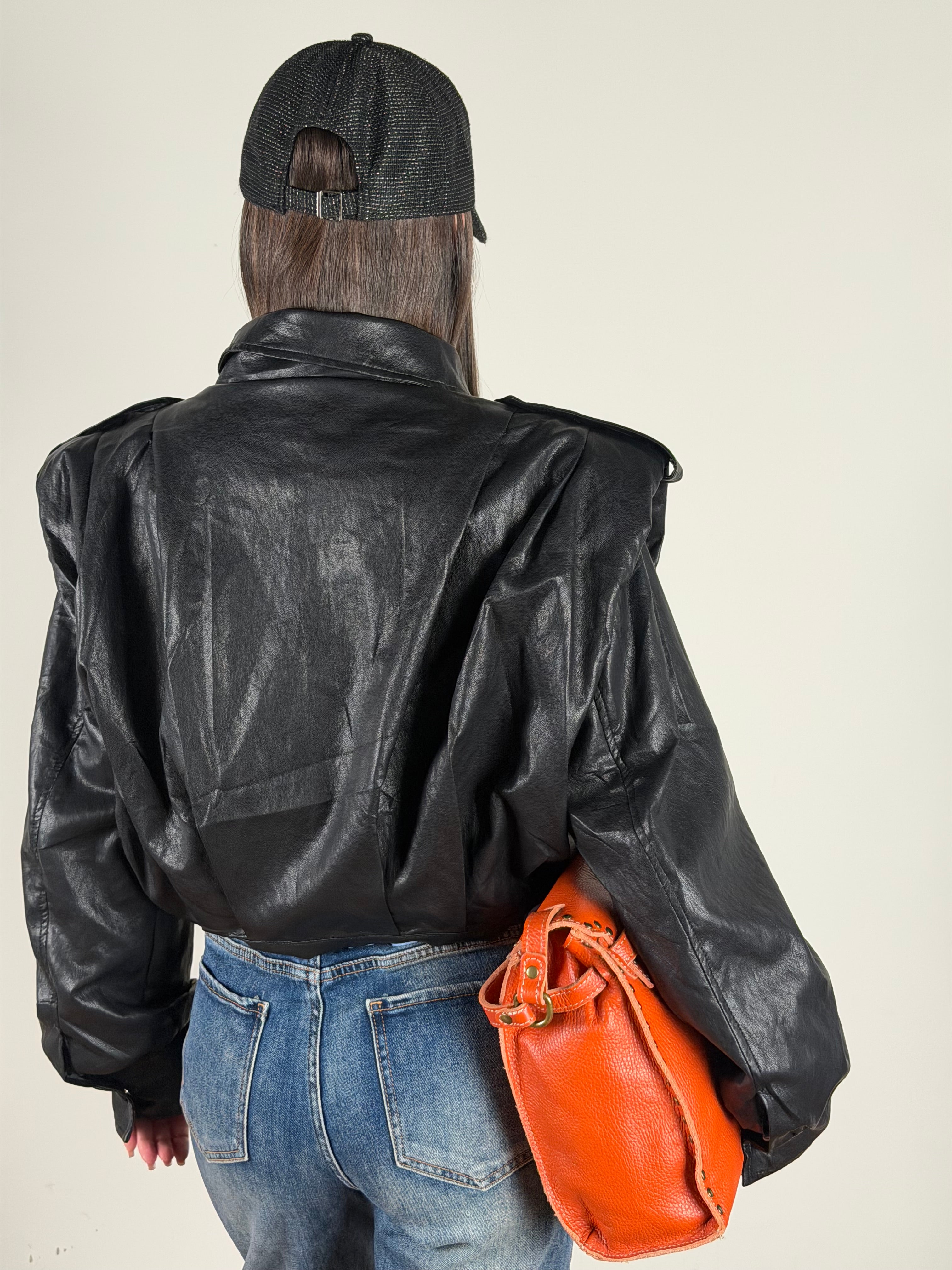 Bomber ecopelle London nero