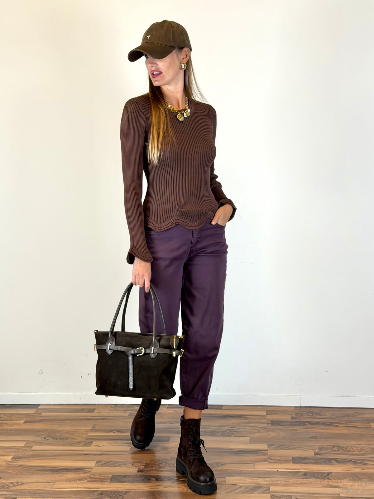 Pantalone Kimmy bordeaux
