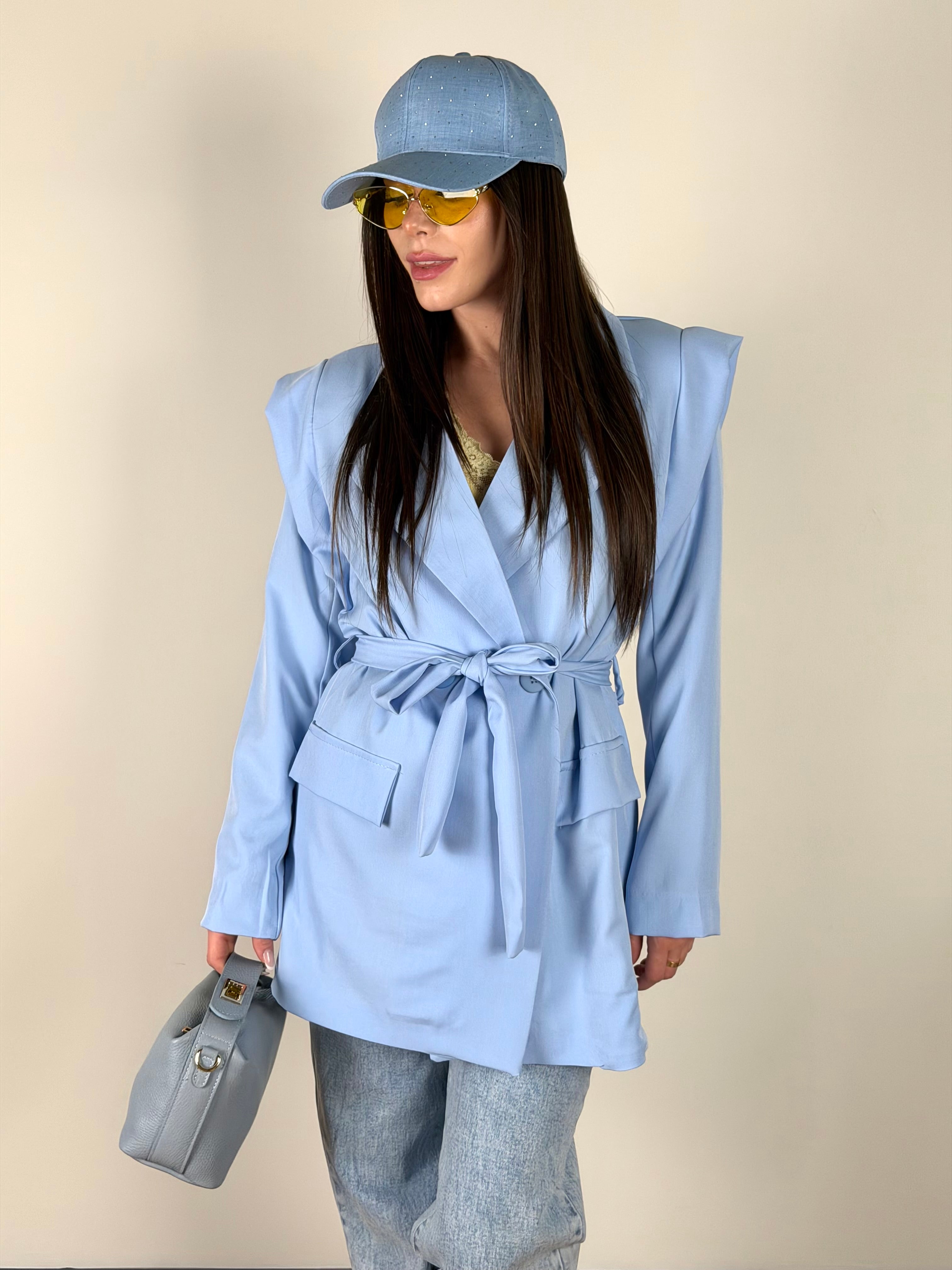 Giacca Wanessa celeste