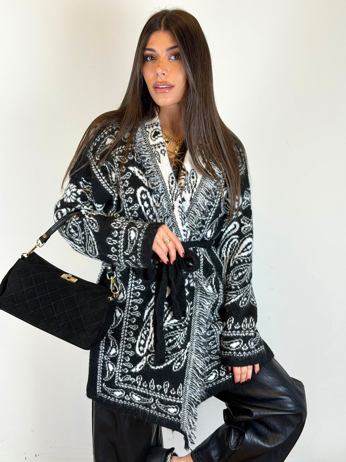 Cardigan India nero