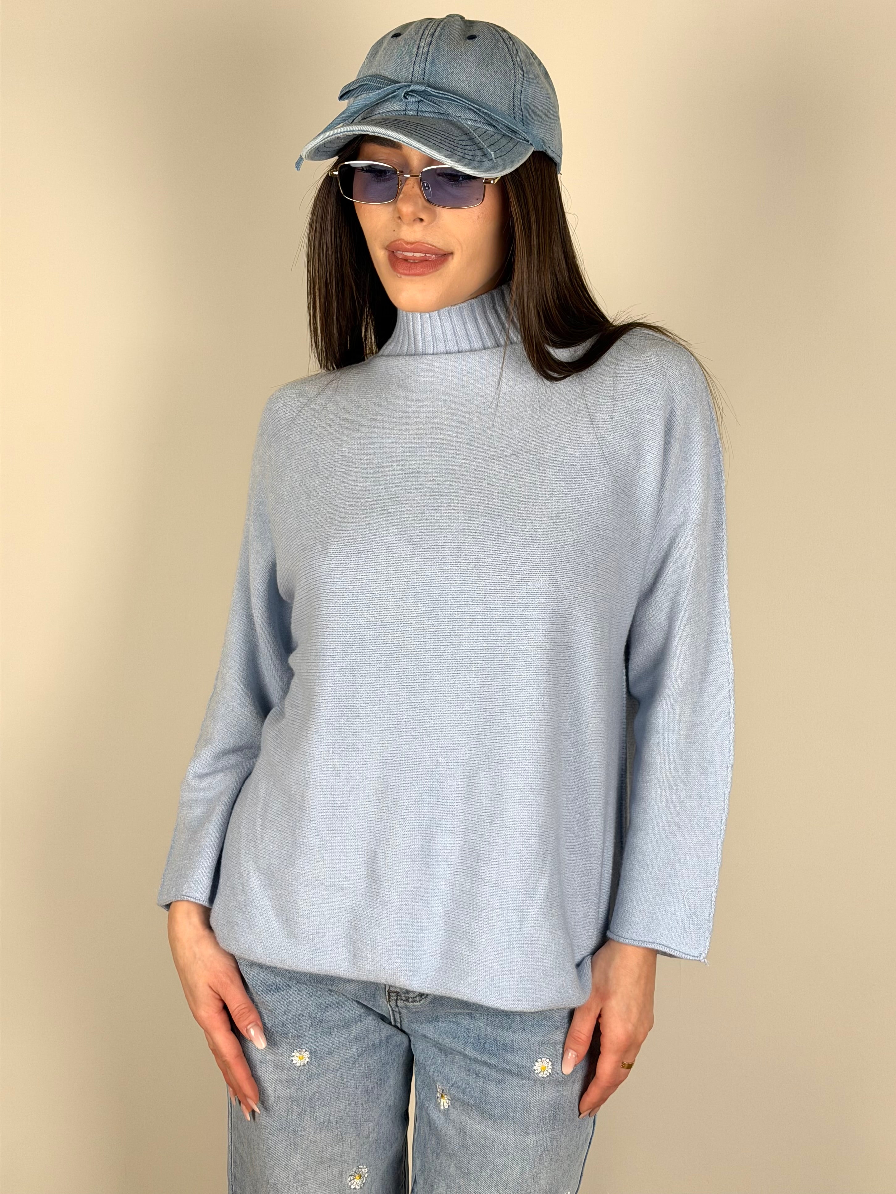 Maglia Margherita celeste