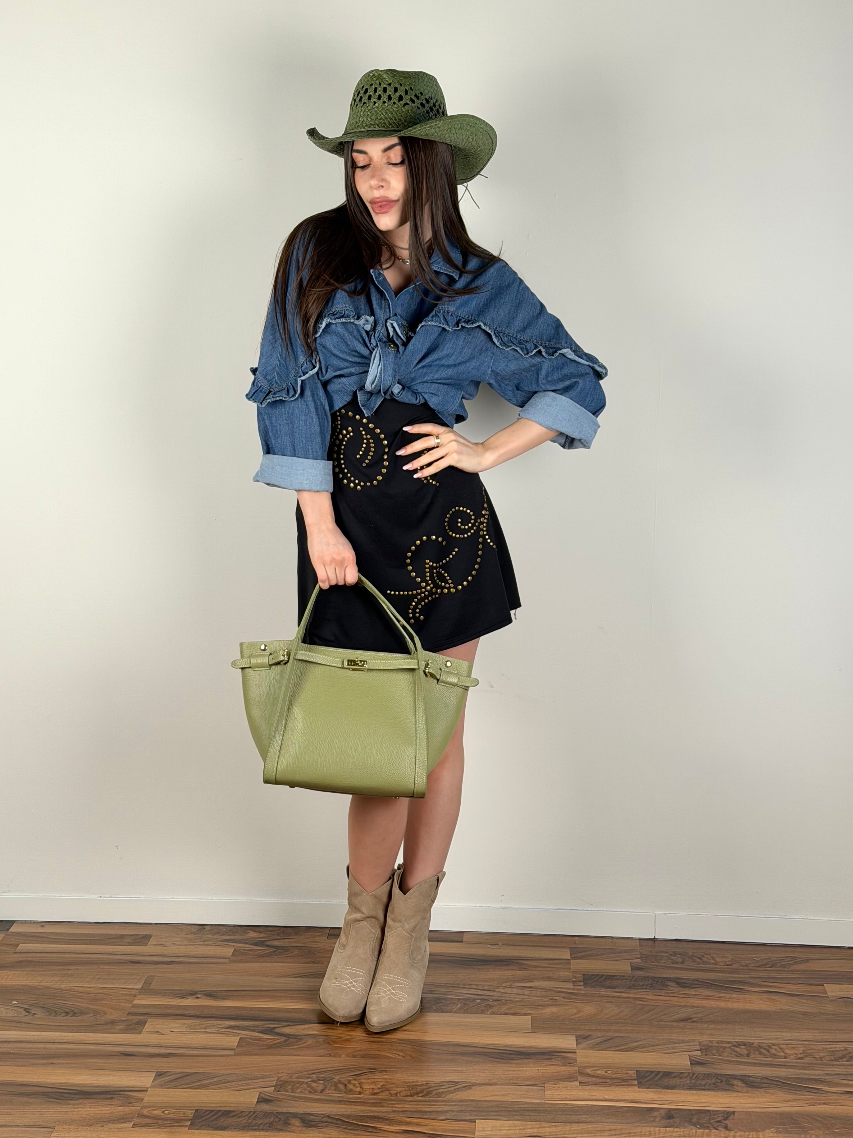 Camicia di jeans Rouche