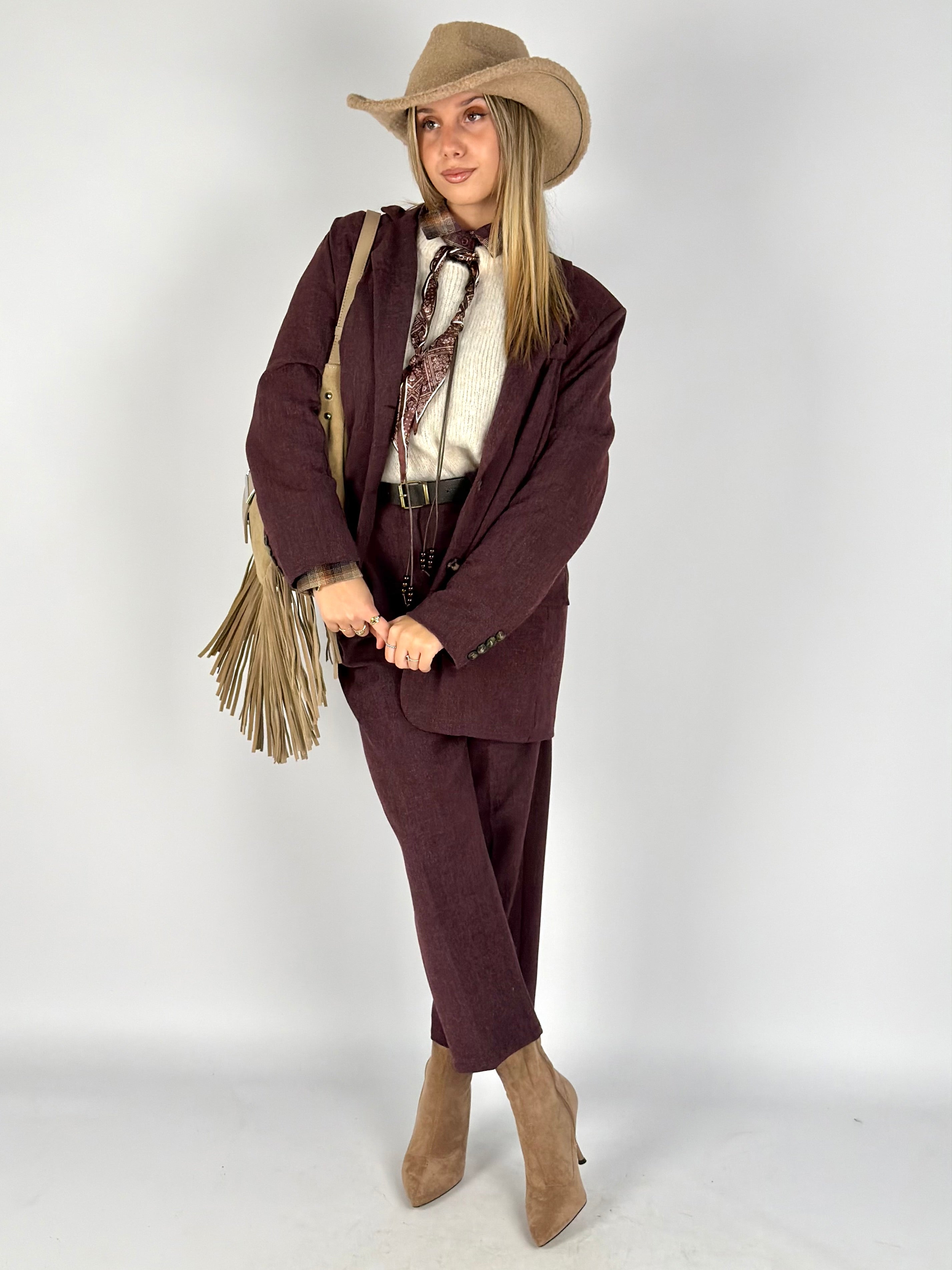 Giacca completo Dafne bordeaux