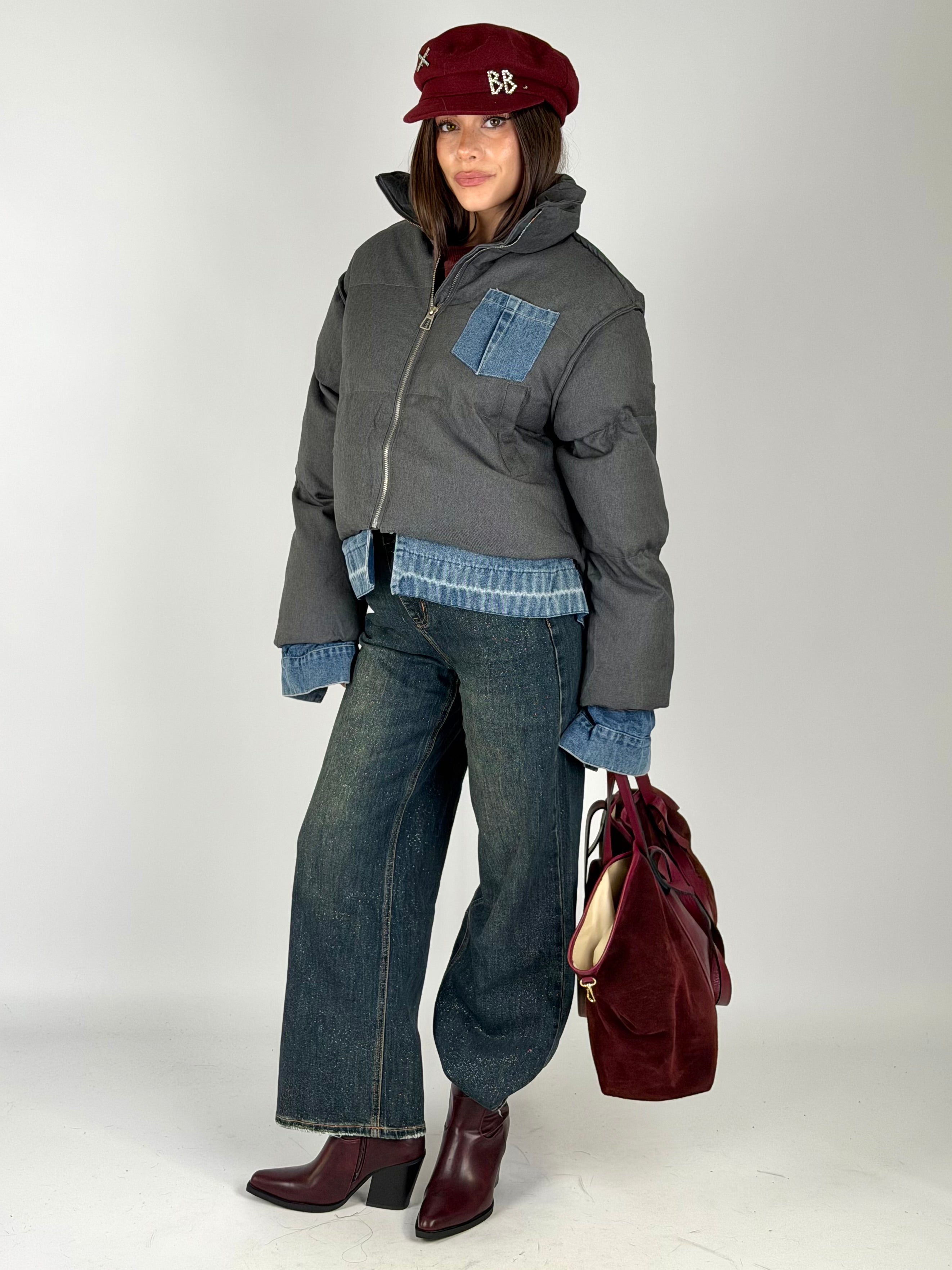 Piumino Mabel grigio