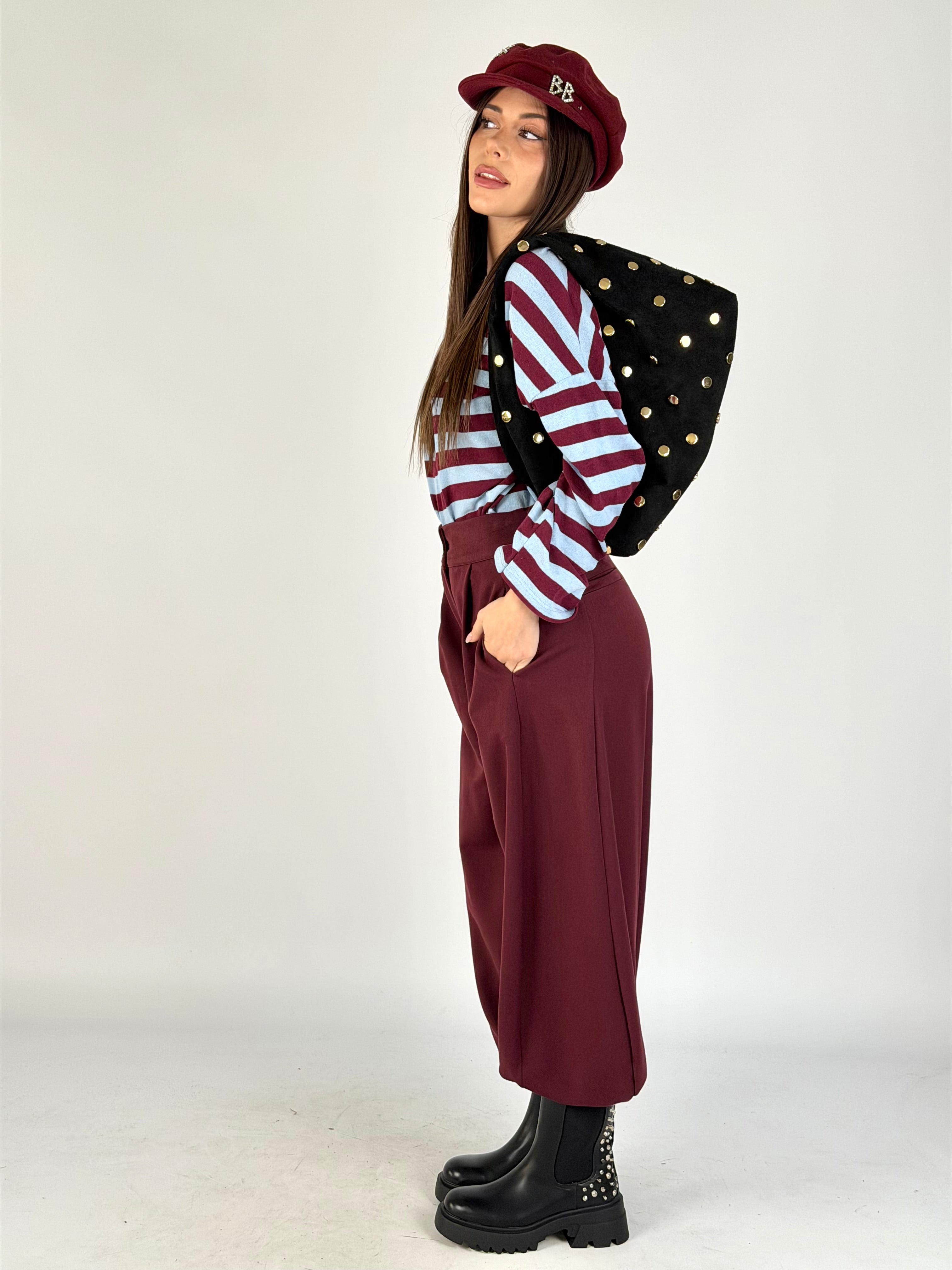 Pantalone parigina bordeaux