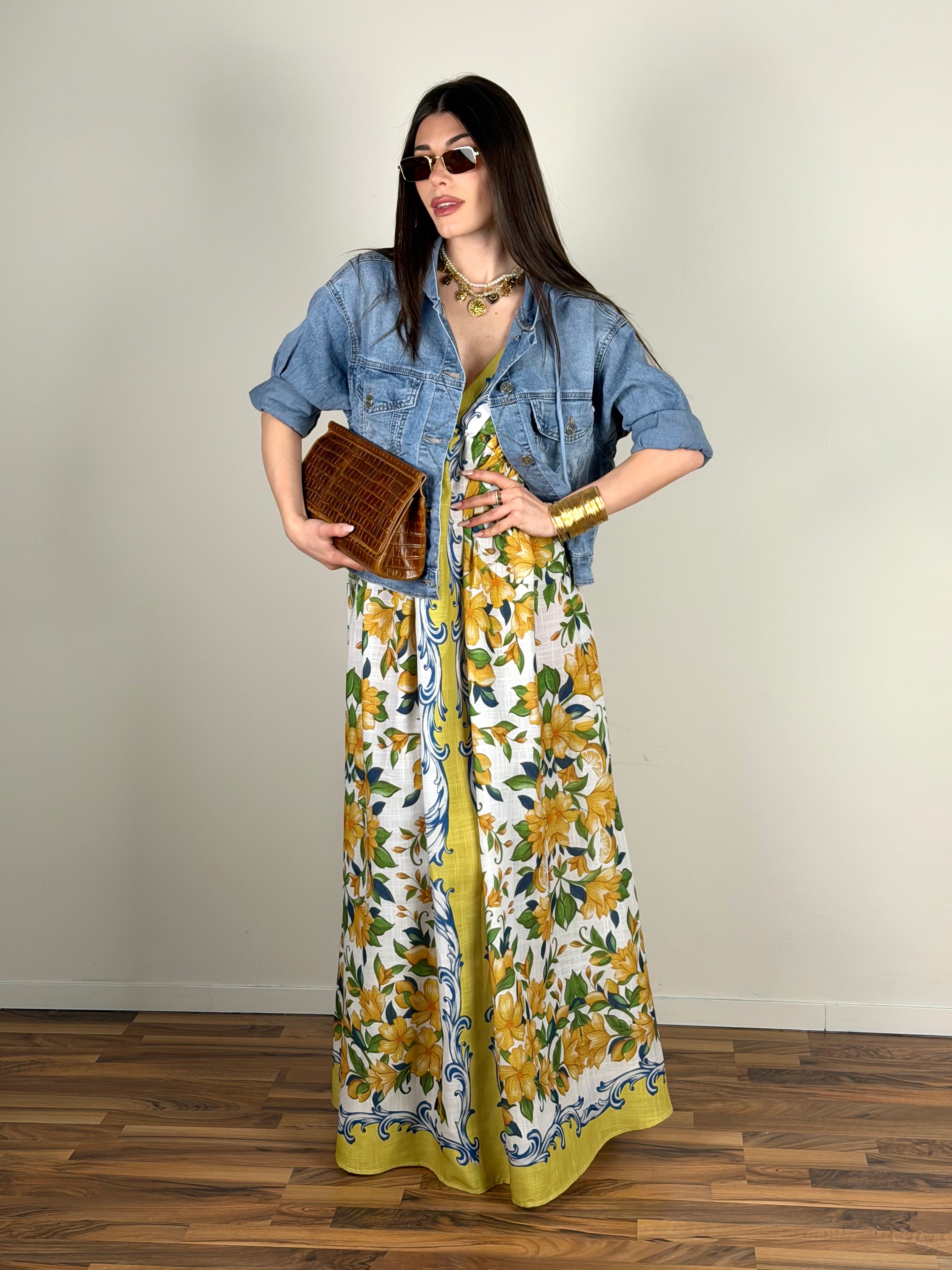 Giubbino jeans cappuccio
