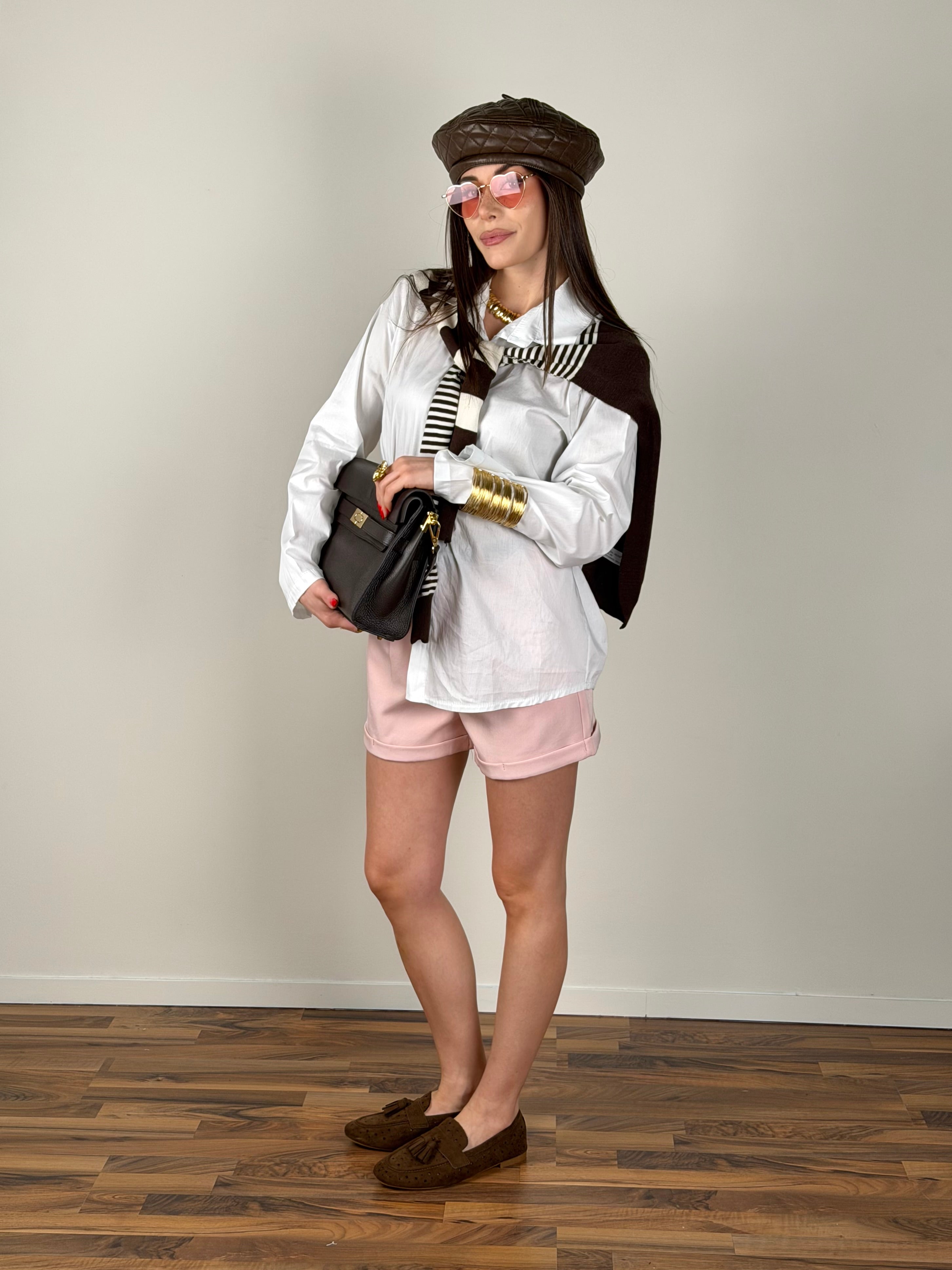 Golf righe + camicia moro