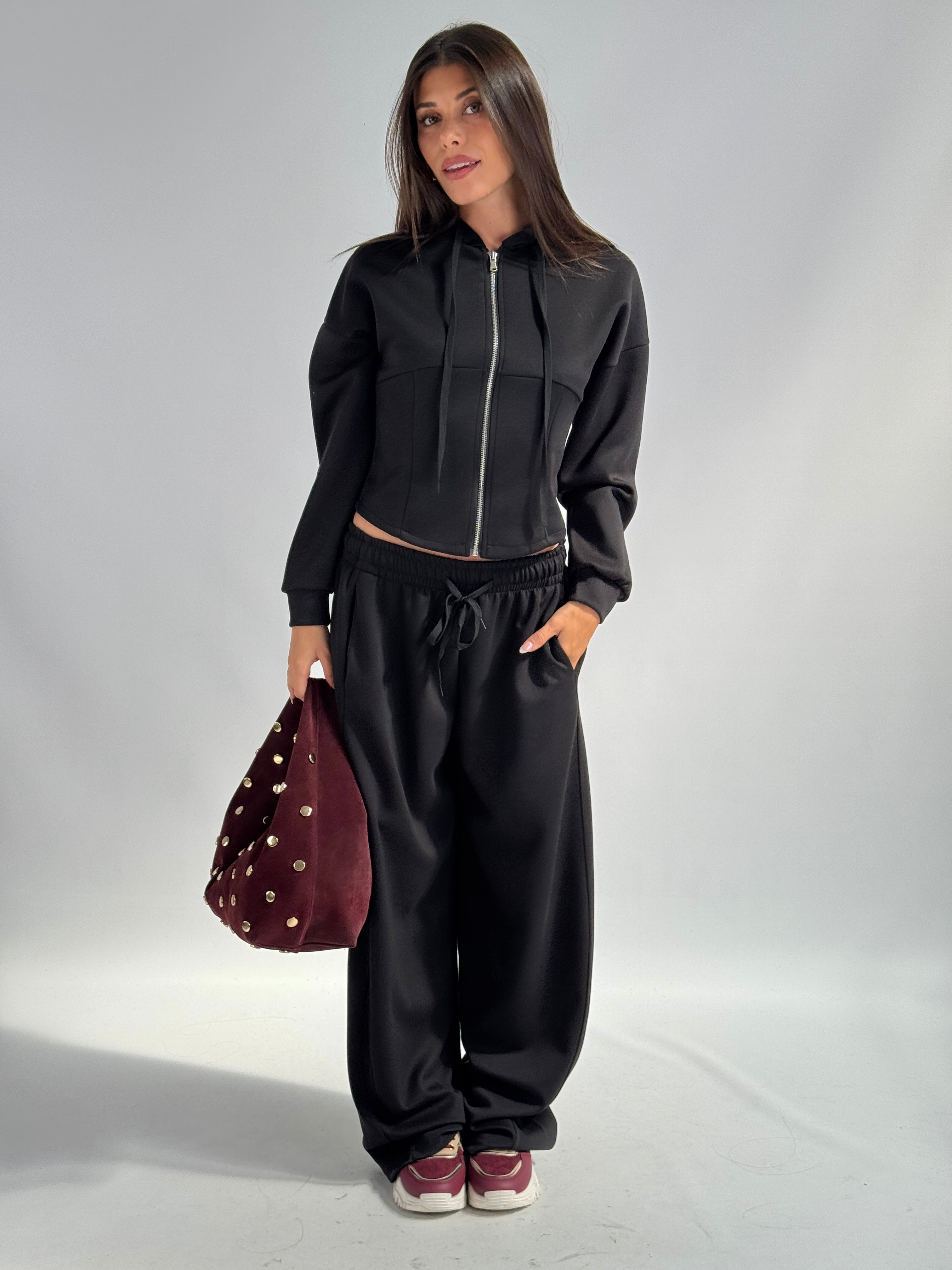 Pantalone tuta sportiva Iside nera