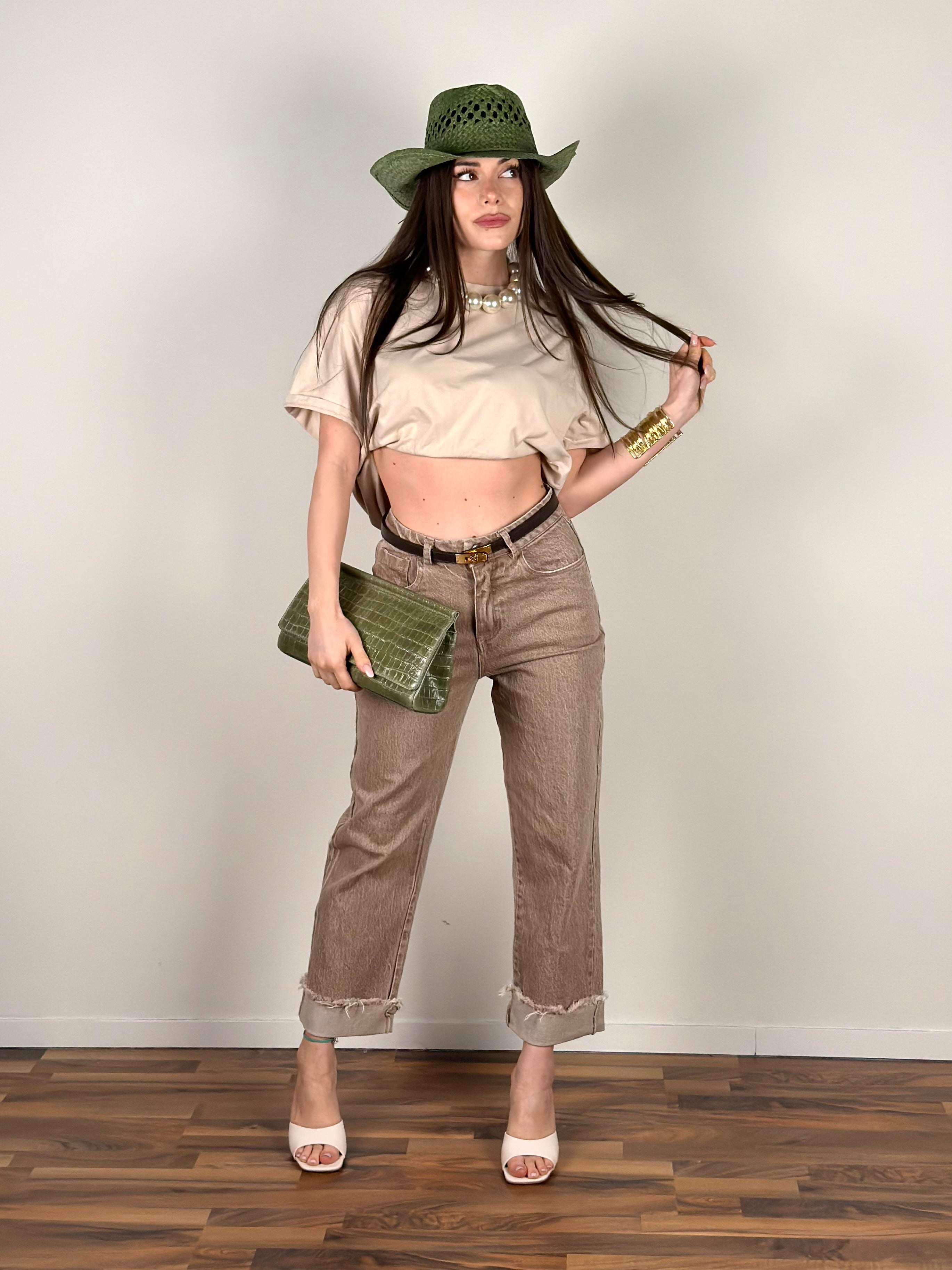 T-shirt Western beige