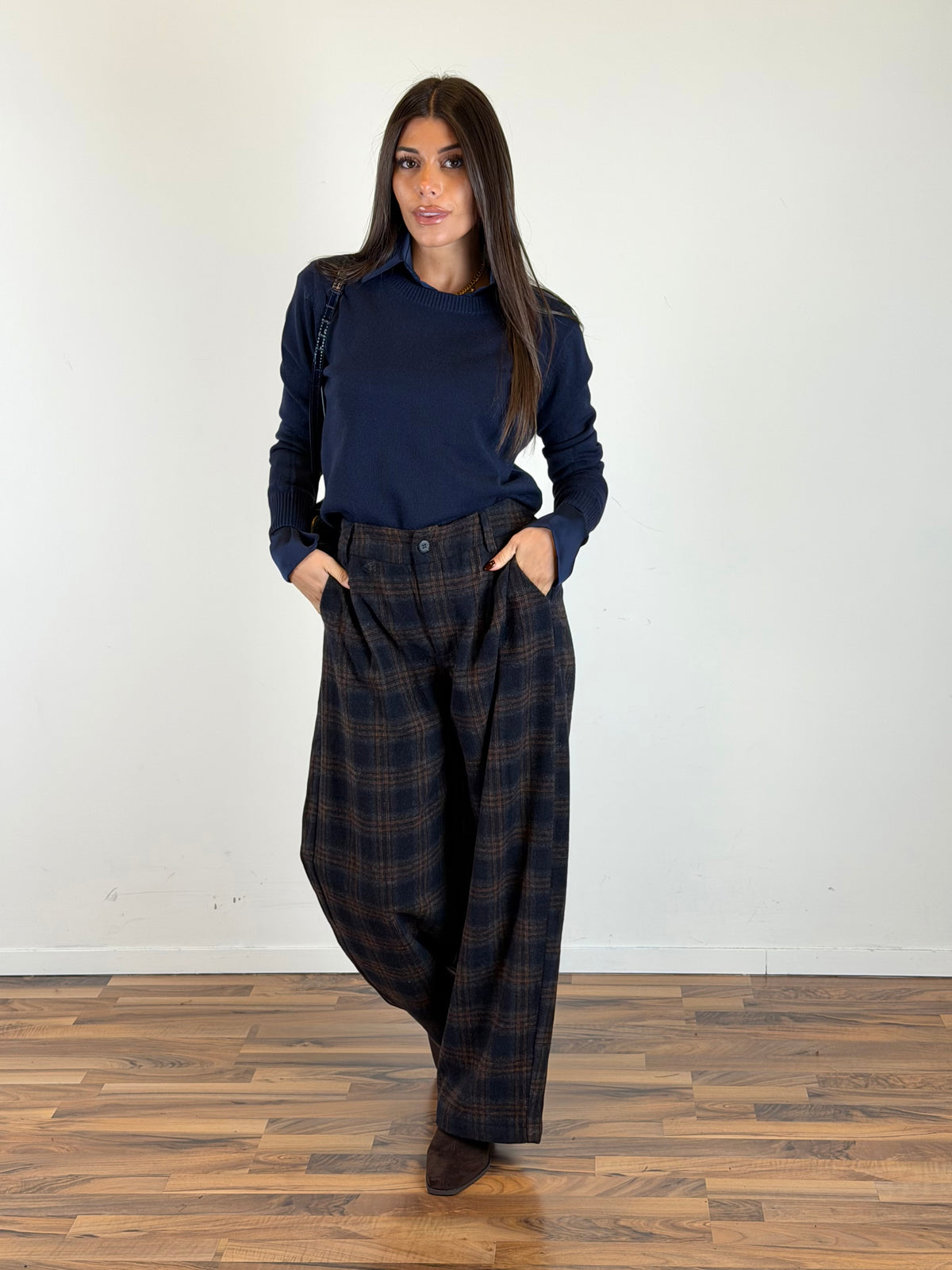 Maglia Tartan blu