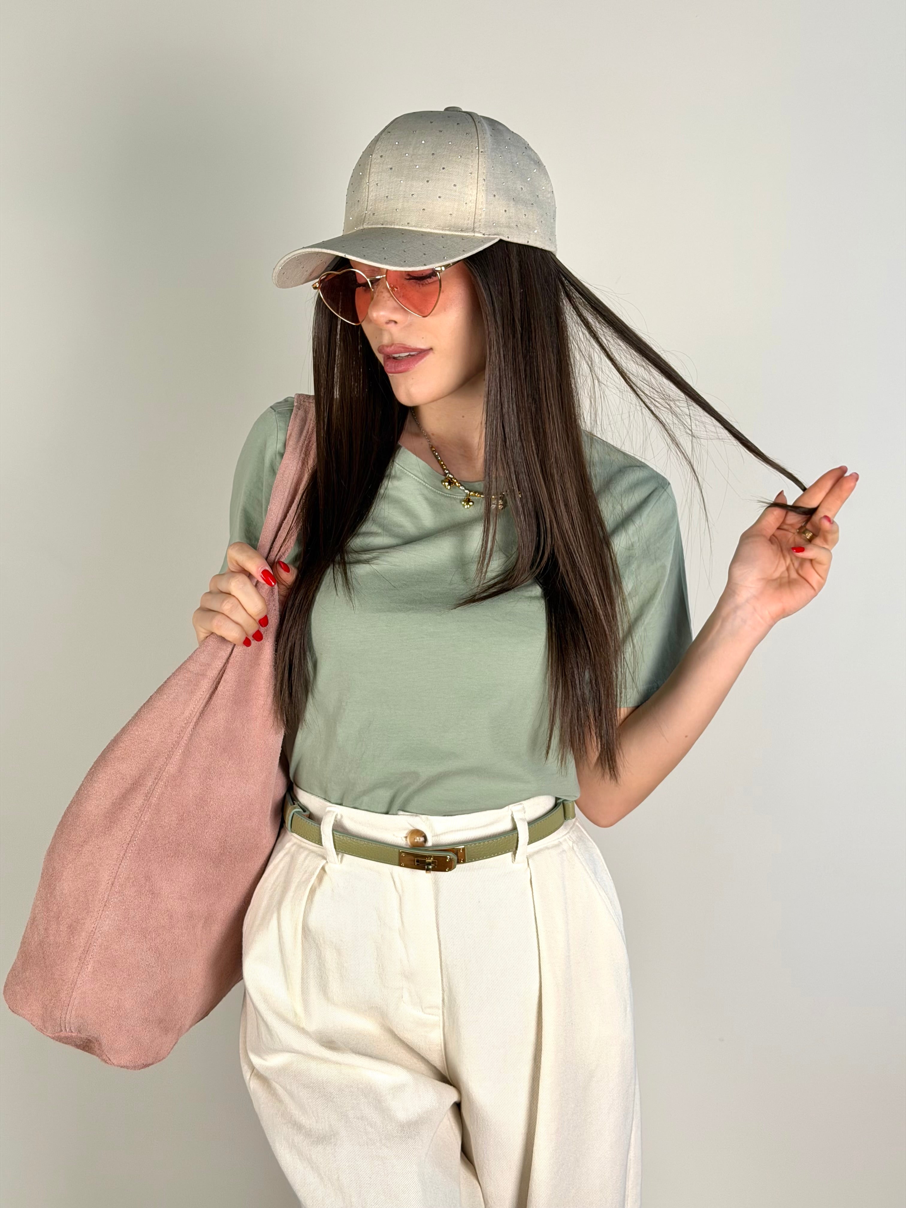 T-shirt monocolore verde