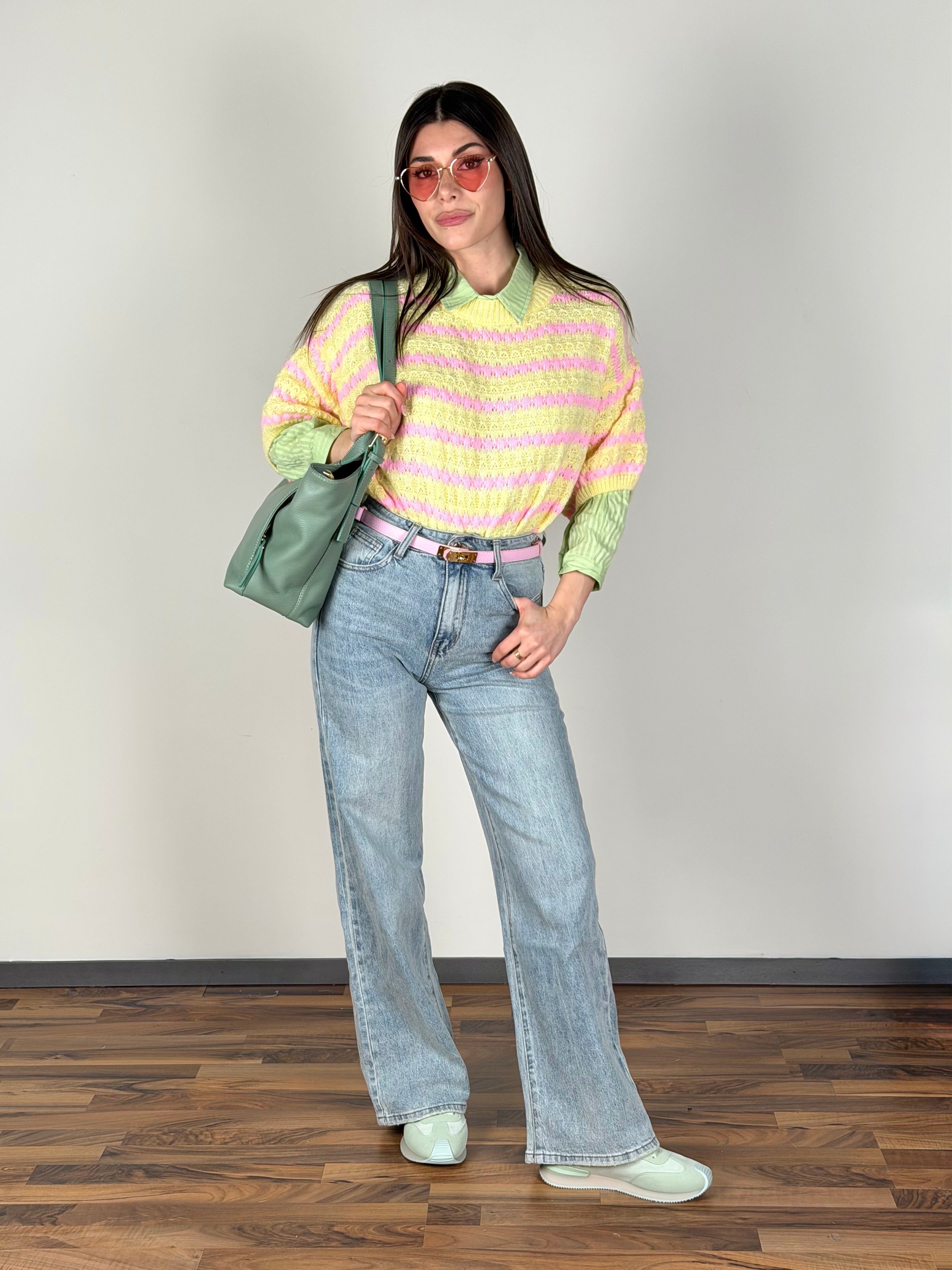 Maglia zig zag gialla