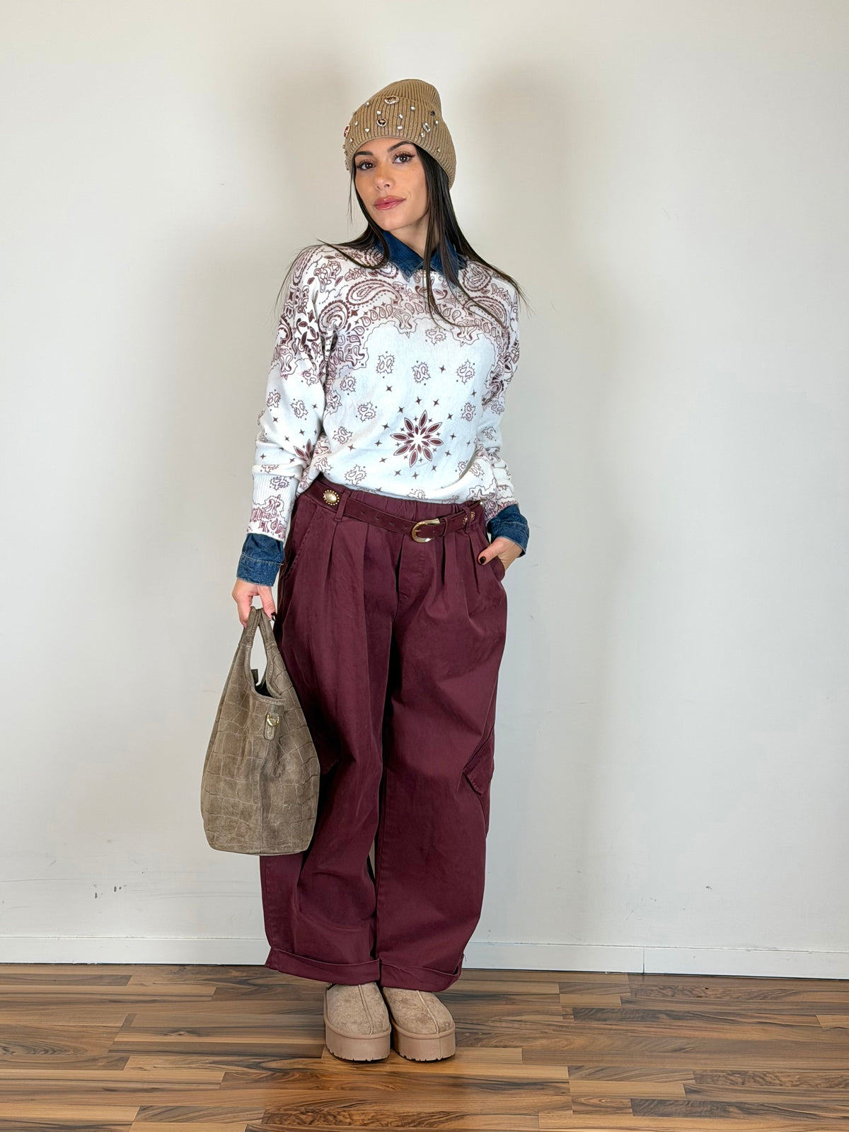 Maglia Loren bordeaux