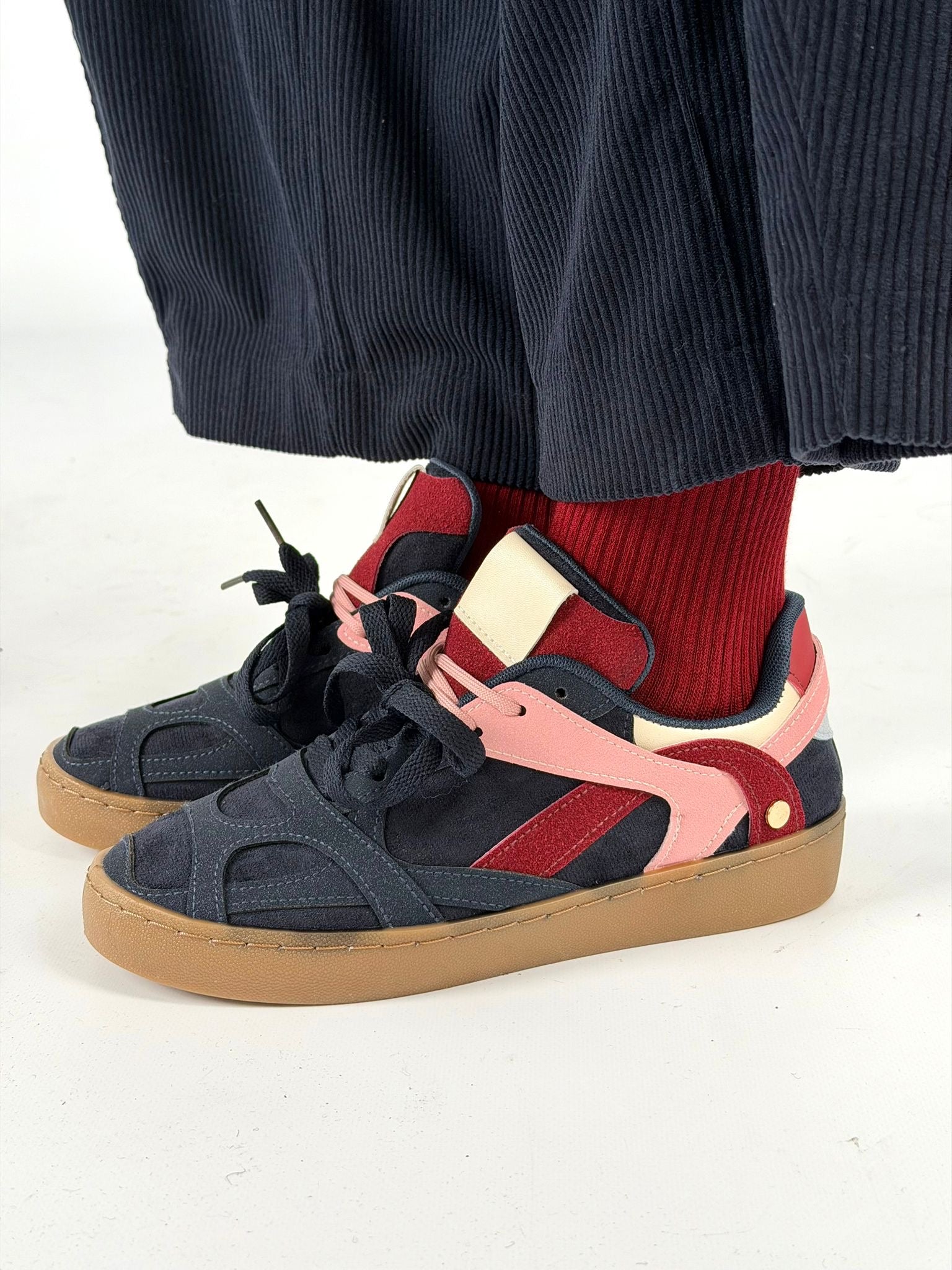 Sneakers bicolor blu